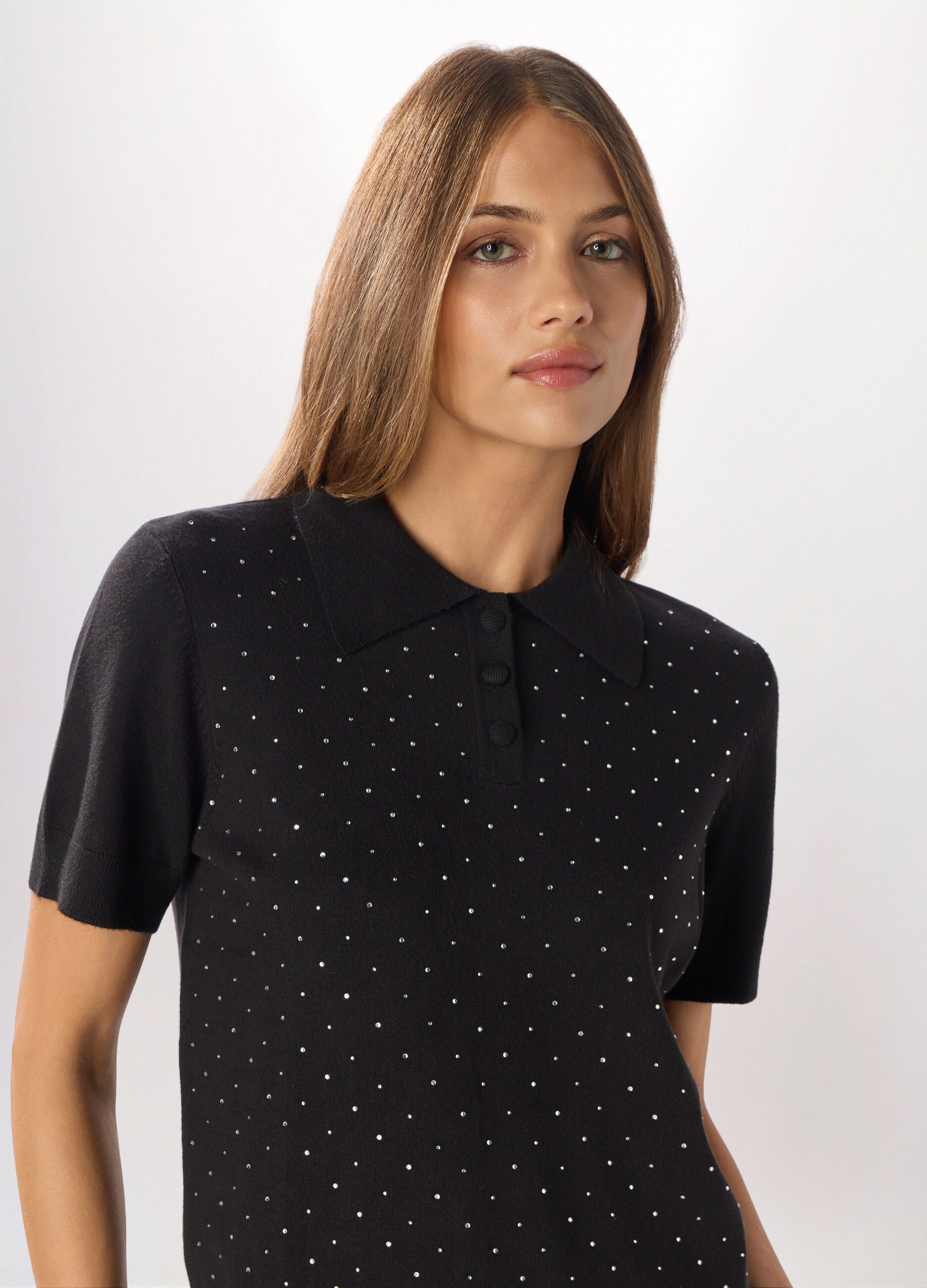 Polo tricot misto viscosa donna_2