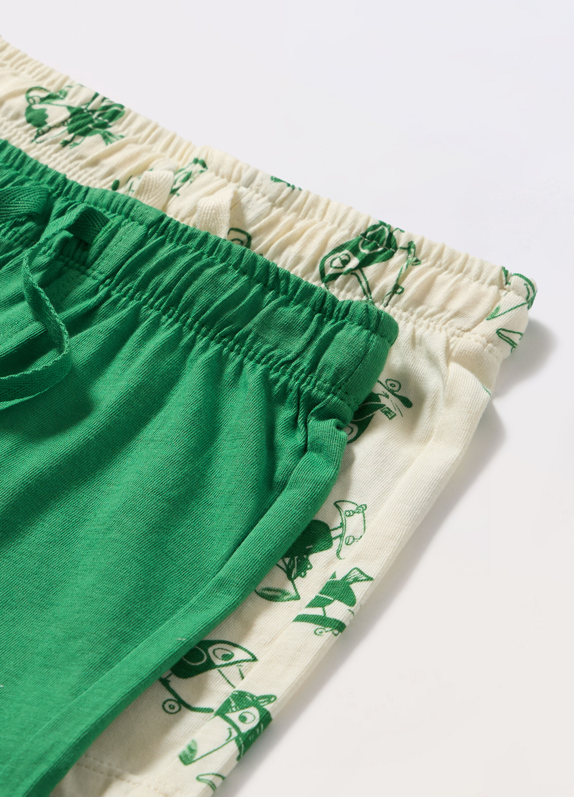 Pack 2 shorts in jersey di puro cotone neonato_1