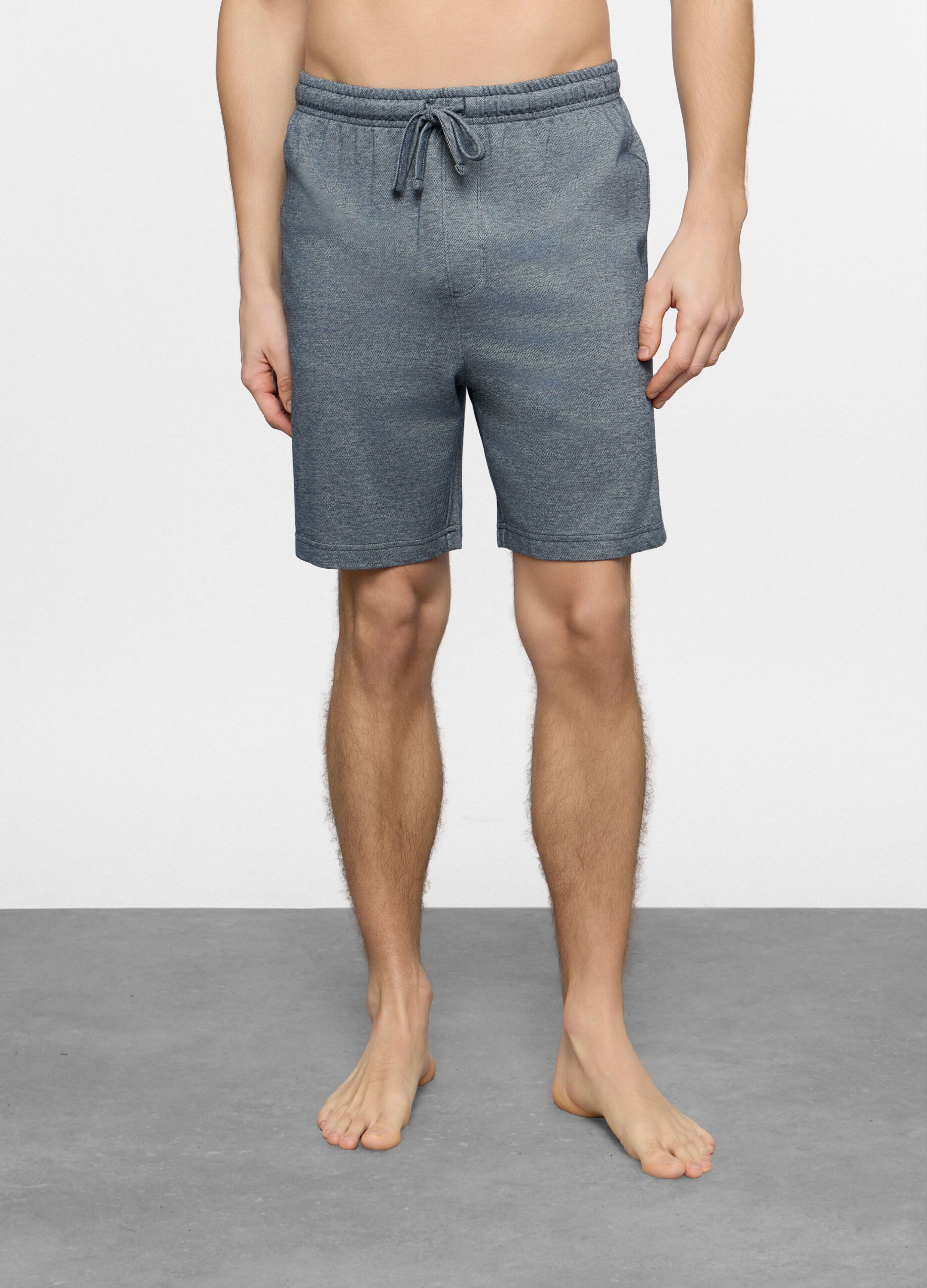 Bermuda pigiama in piquet di cotone uomo_2