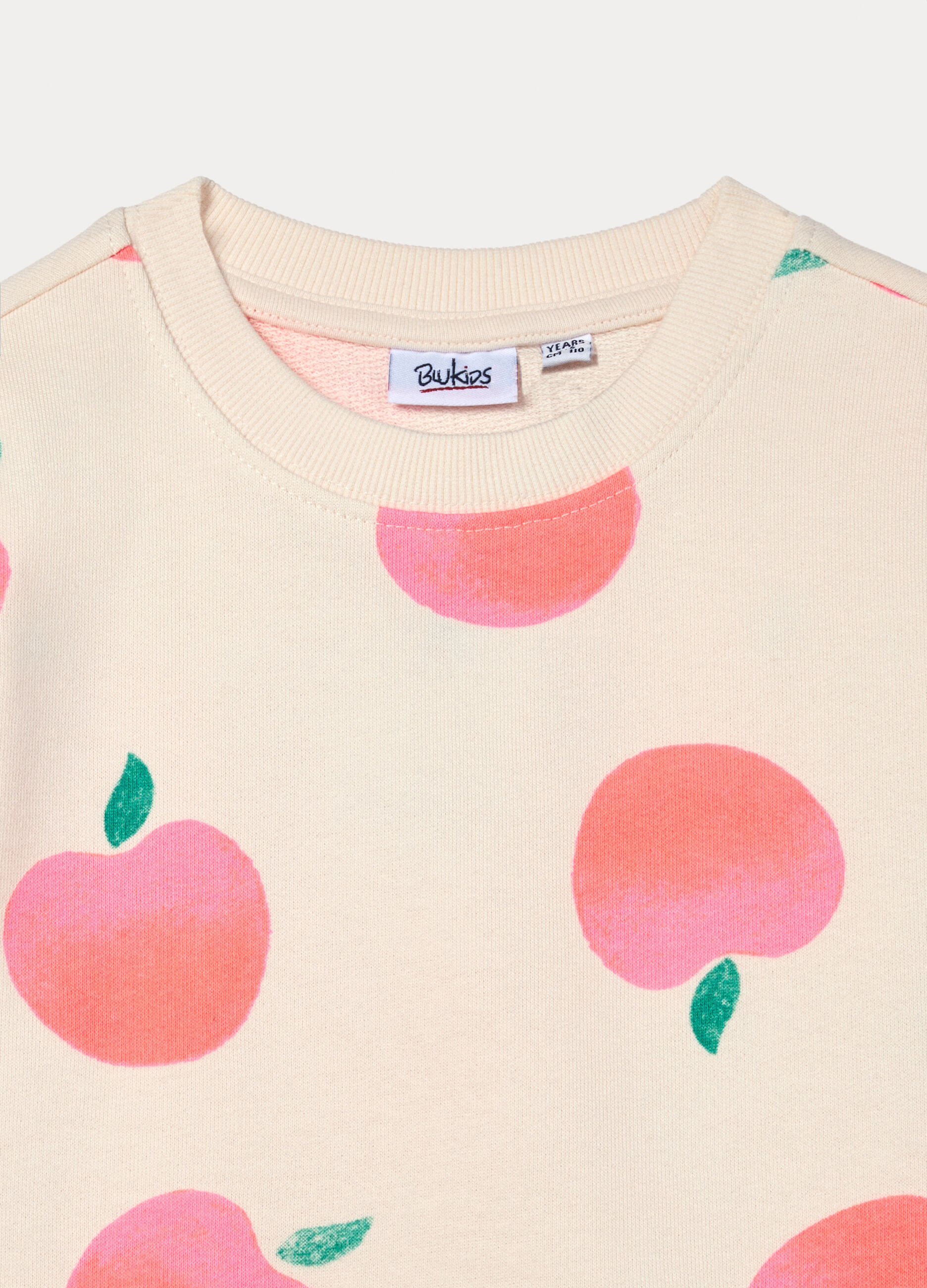 Felpa in french terry di puro cotone bambina_2