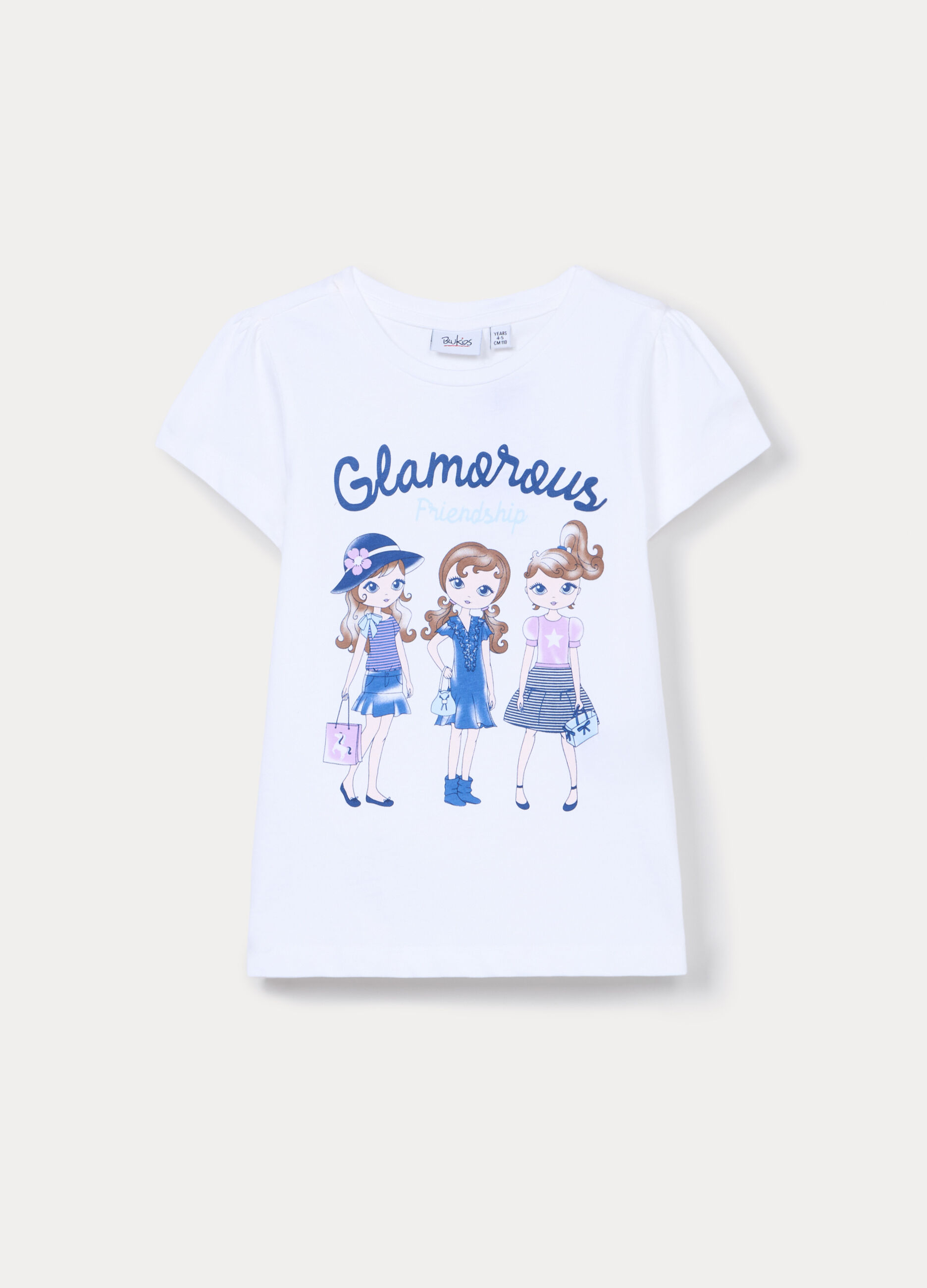 T-shirt girocollo in jersey di puro cotone bambina_0