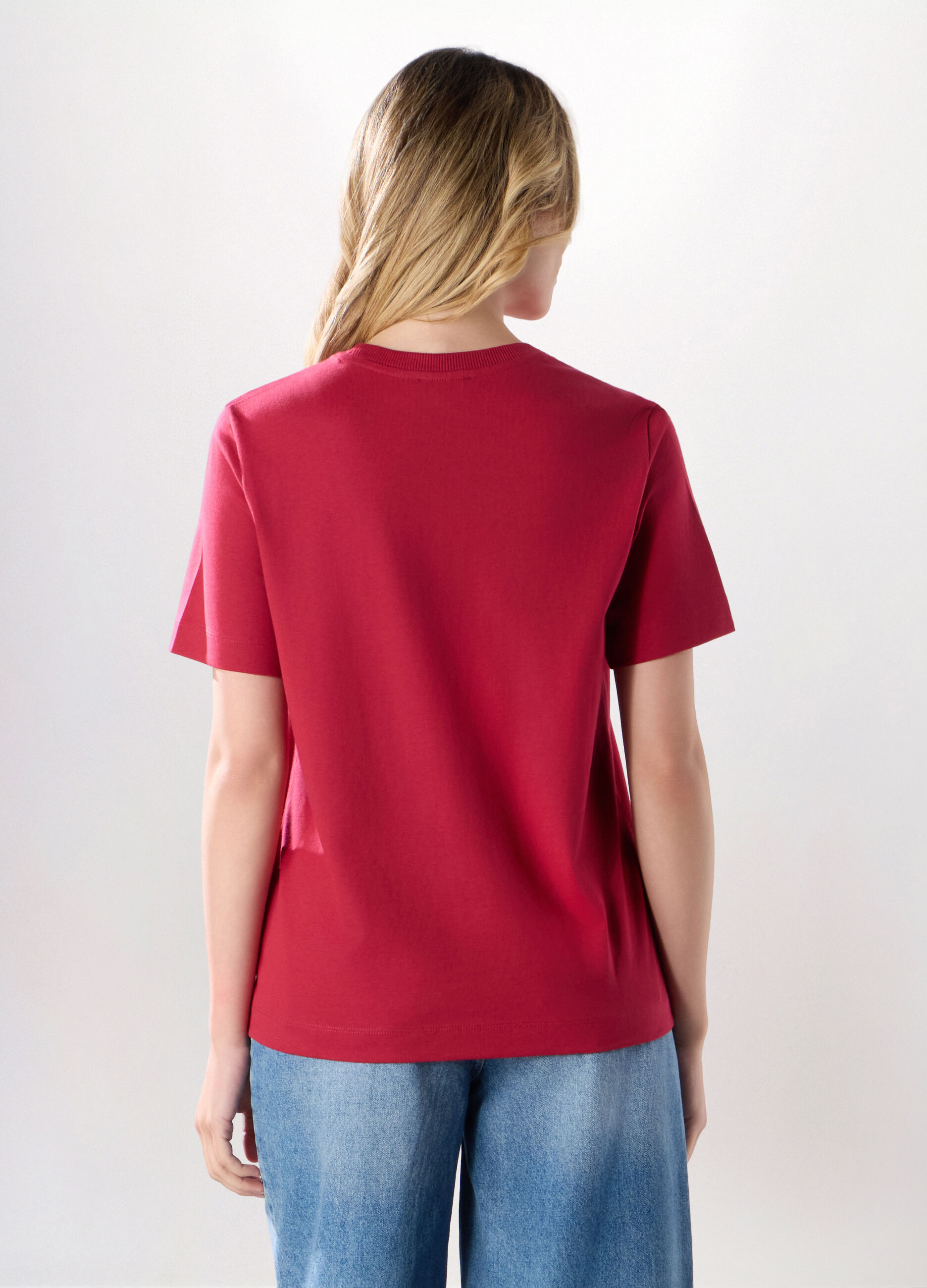 T-shirt in puro cotone a maniche corte donna_1