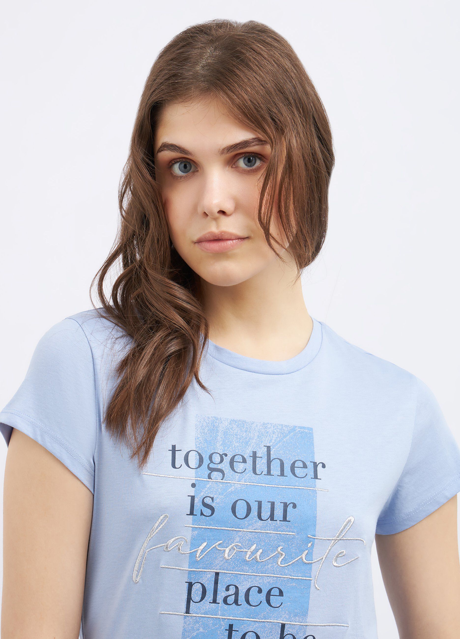 T-shirt in puro cotone donna_2
