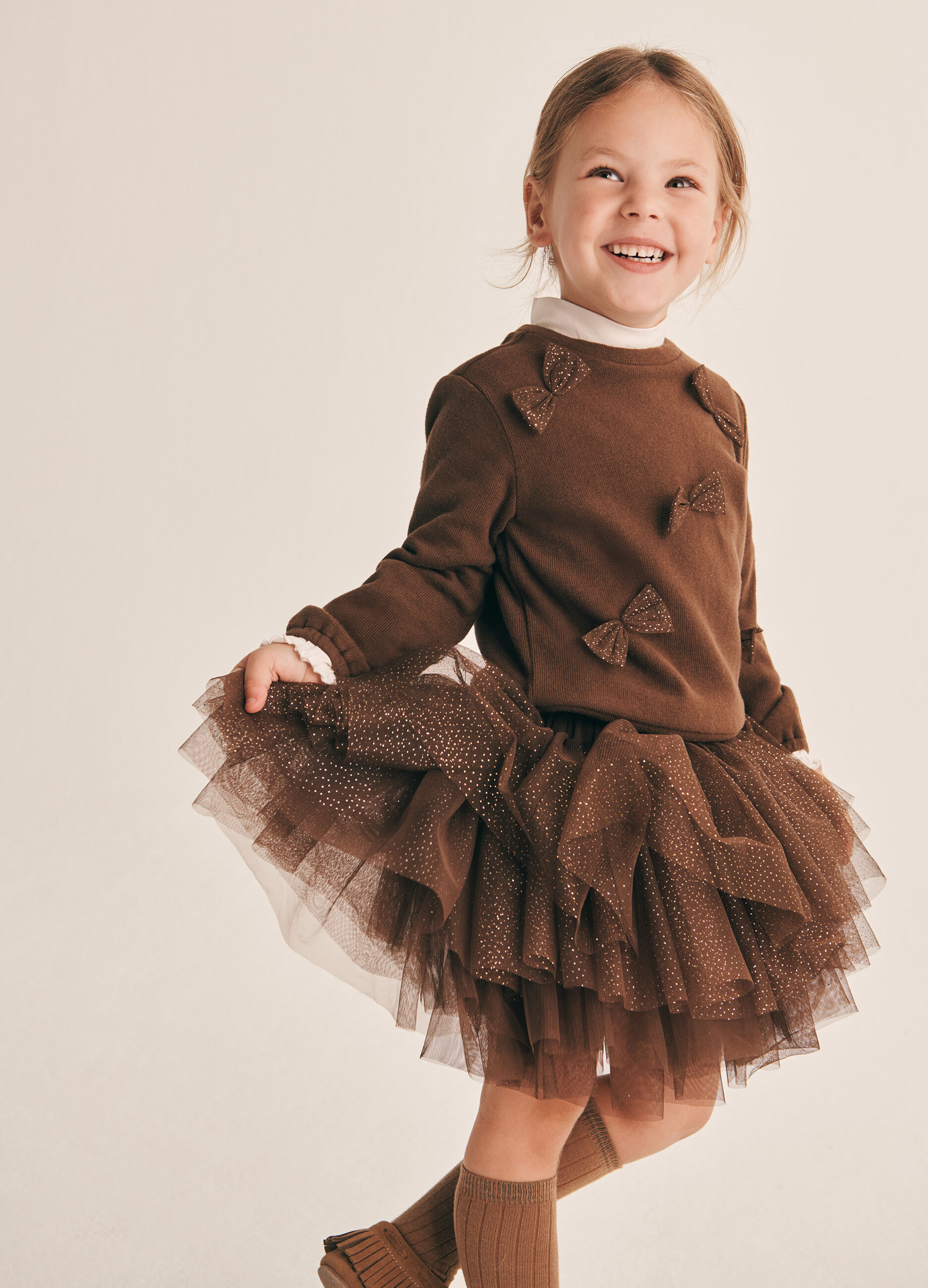 Maglietta marrone per neonata_3