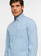 Camicia regular fit in chambray di cotone uomo_2