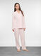 Set pigiama lungo in jersey di puro cotone donna_0