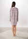 Camicia da notte in velours a quadri donna_1