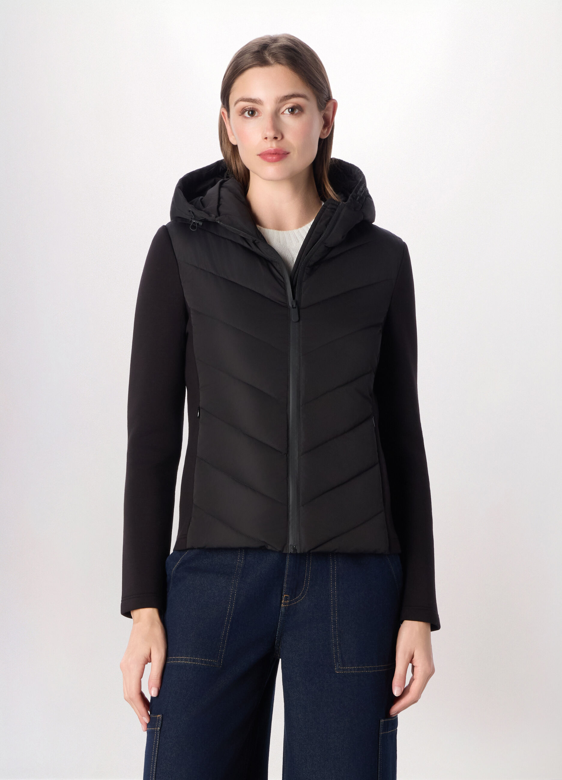 Giubbino imbottito con cappuccio donna_0