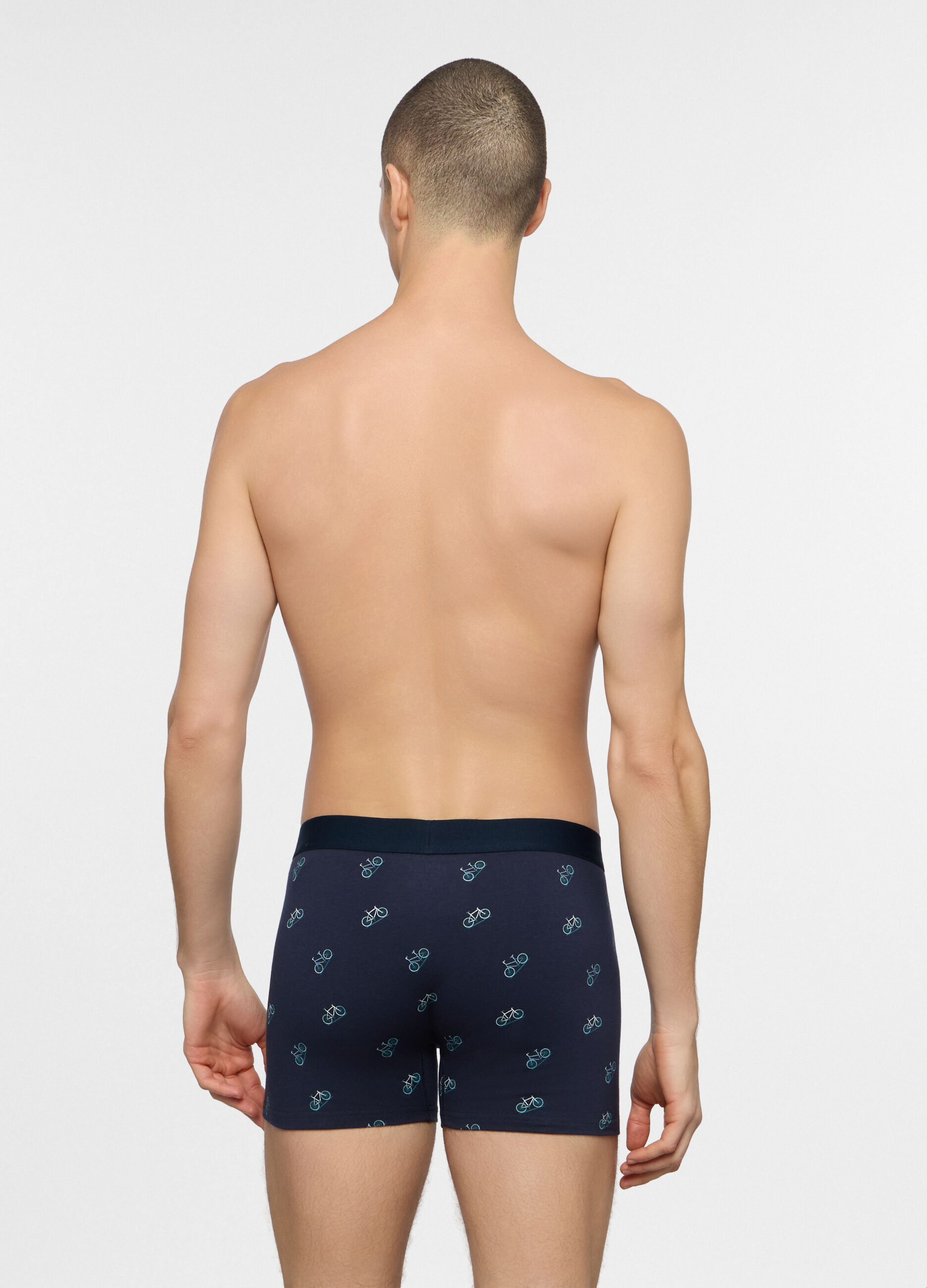 Boxer lunghi in jersey con stampa bici uomo_1