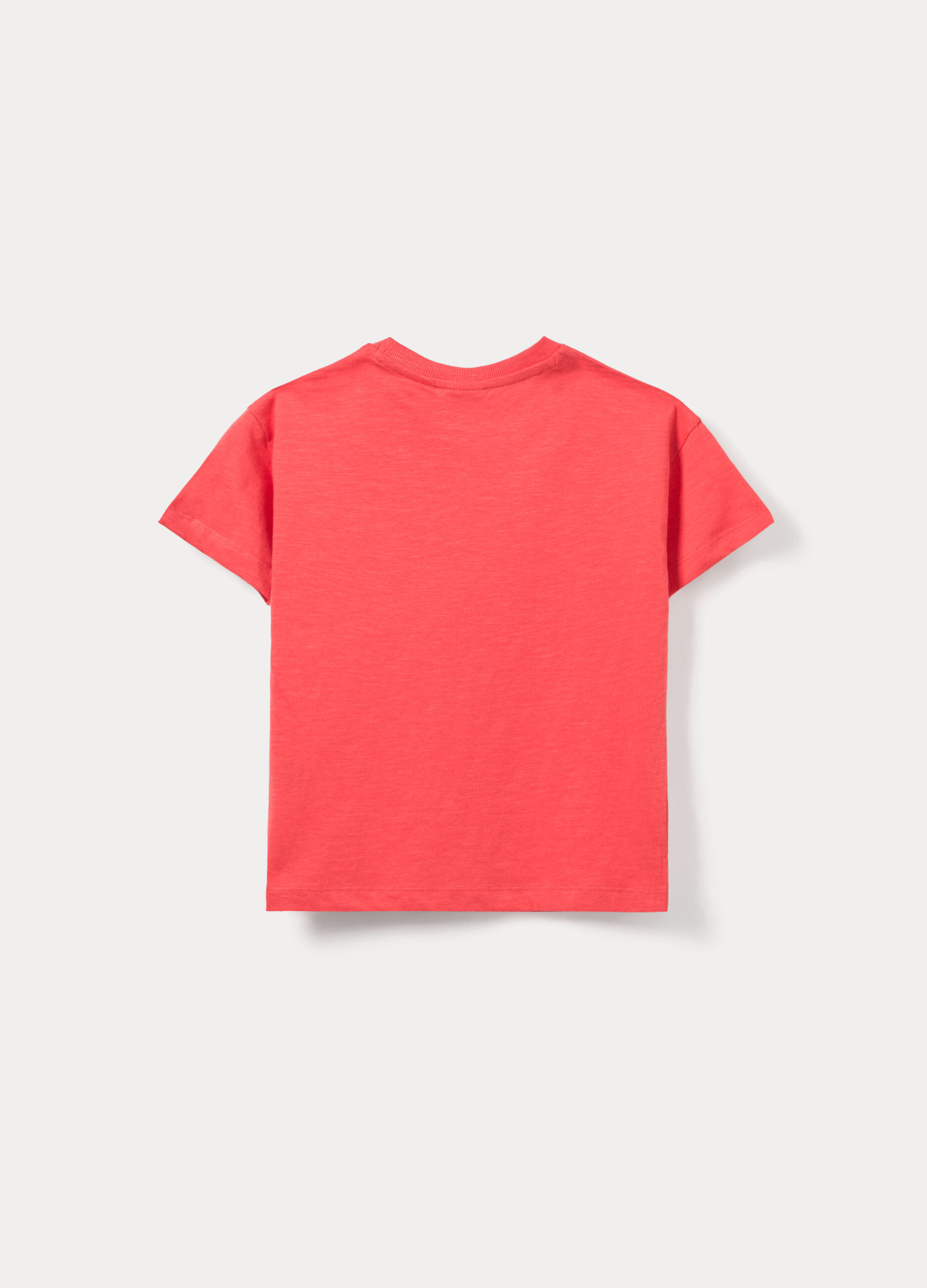 T-shirt girocollo in jersey slub bambino_1