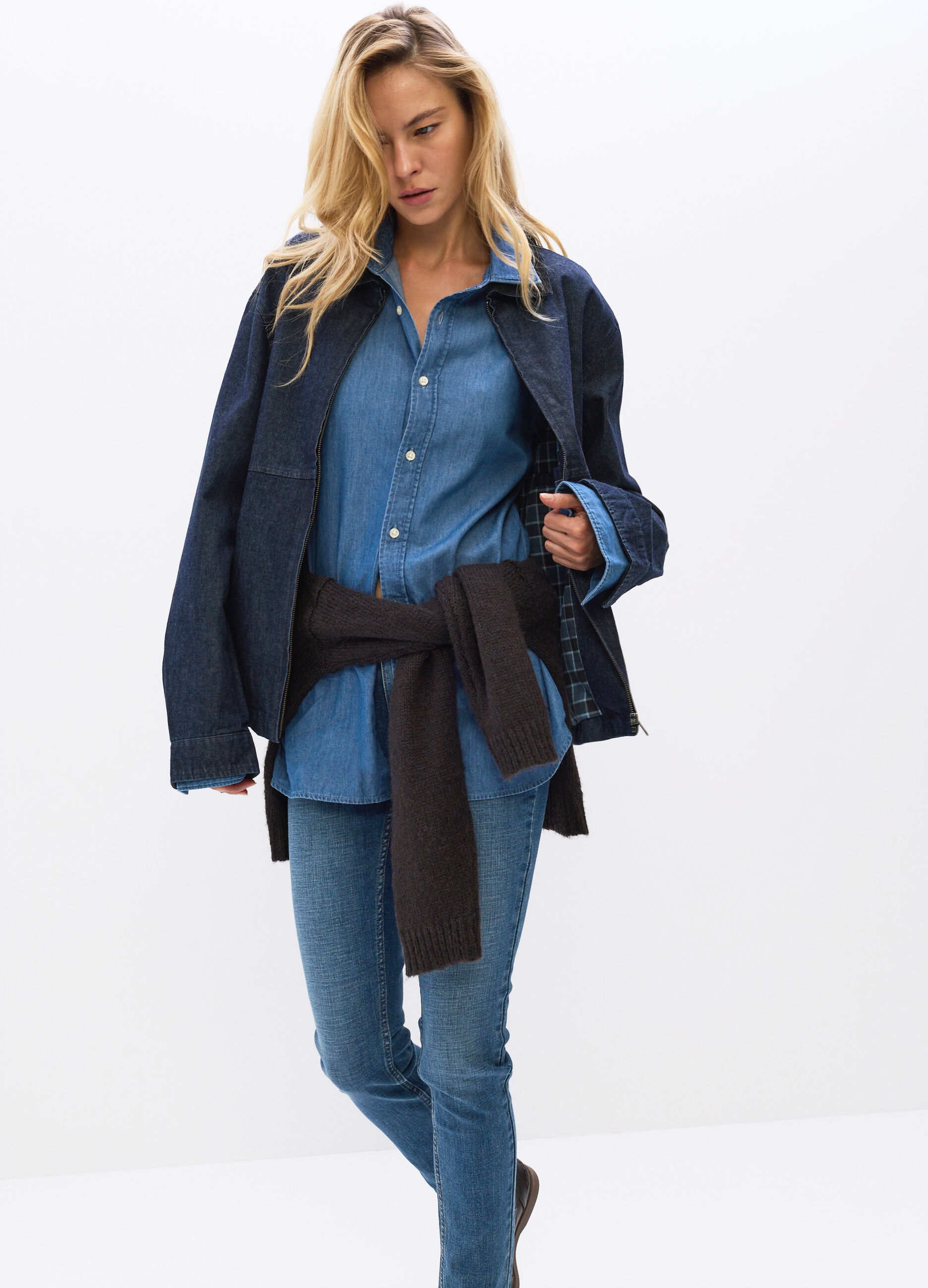 Pantaloni Push Up Fit in denim stretch misto cotone donna_5