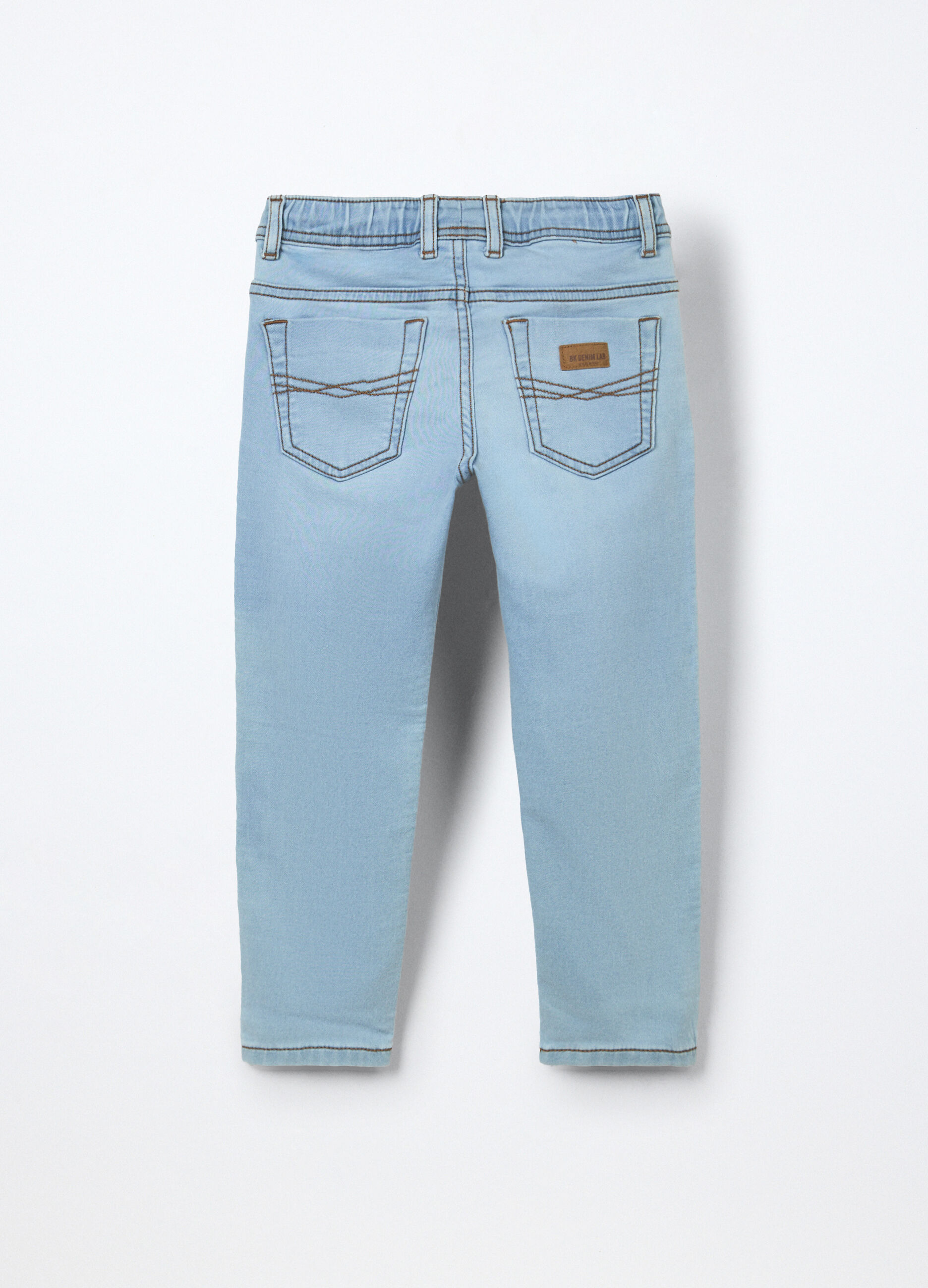 Jogger in denim misto cotone bambino_1