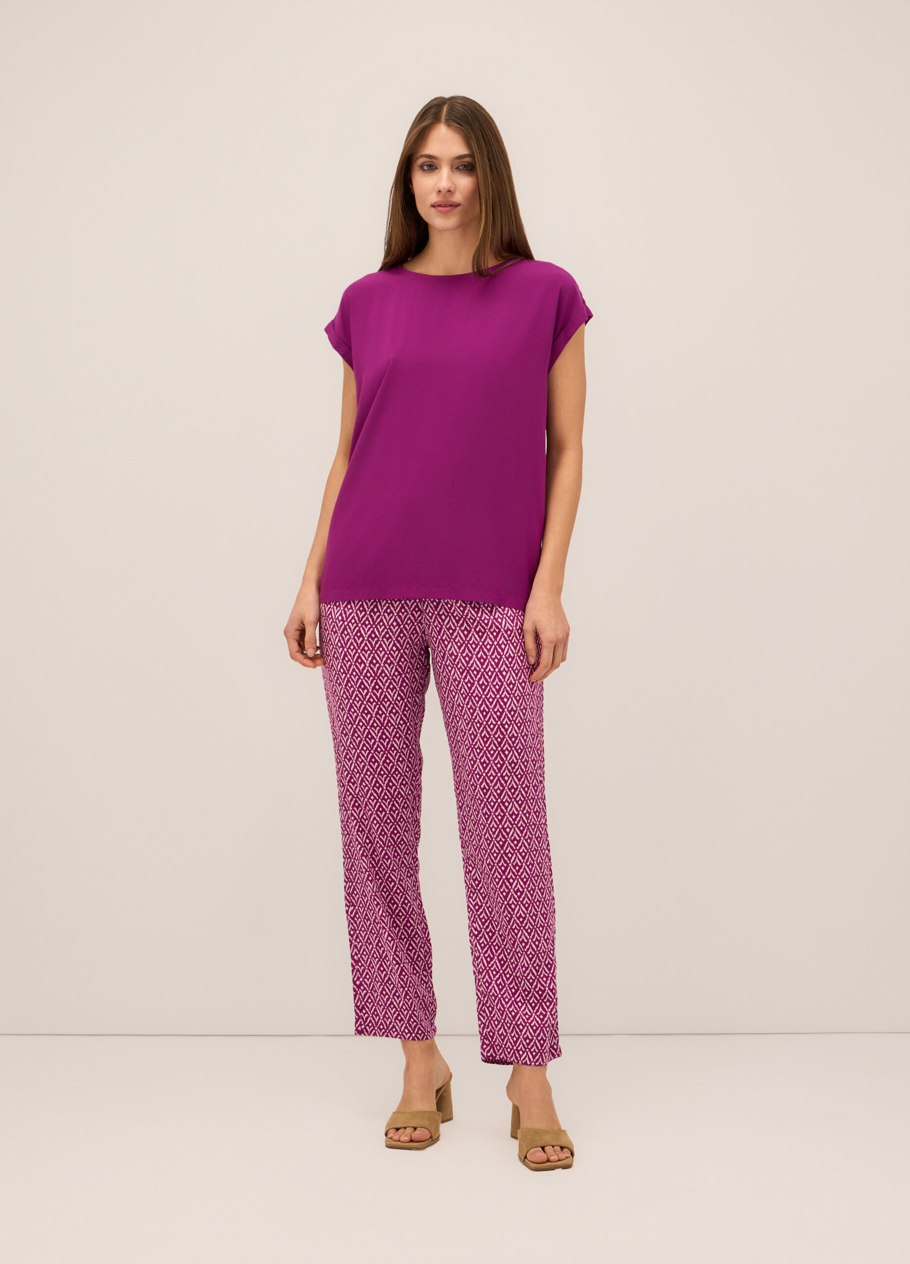 Pantaloni in pura viscosa donna_0
