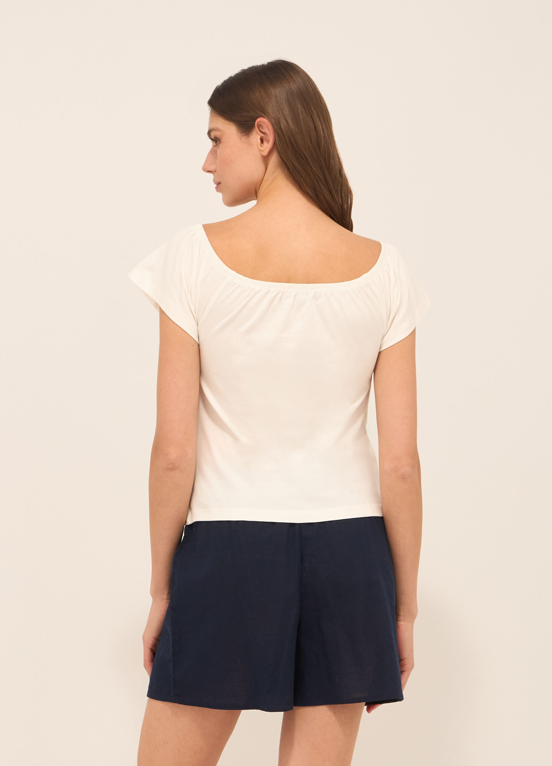 T-shirt in cotone stretch donna_1