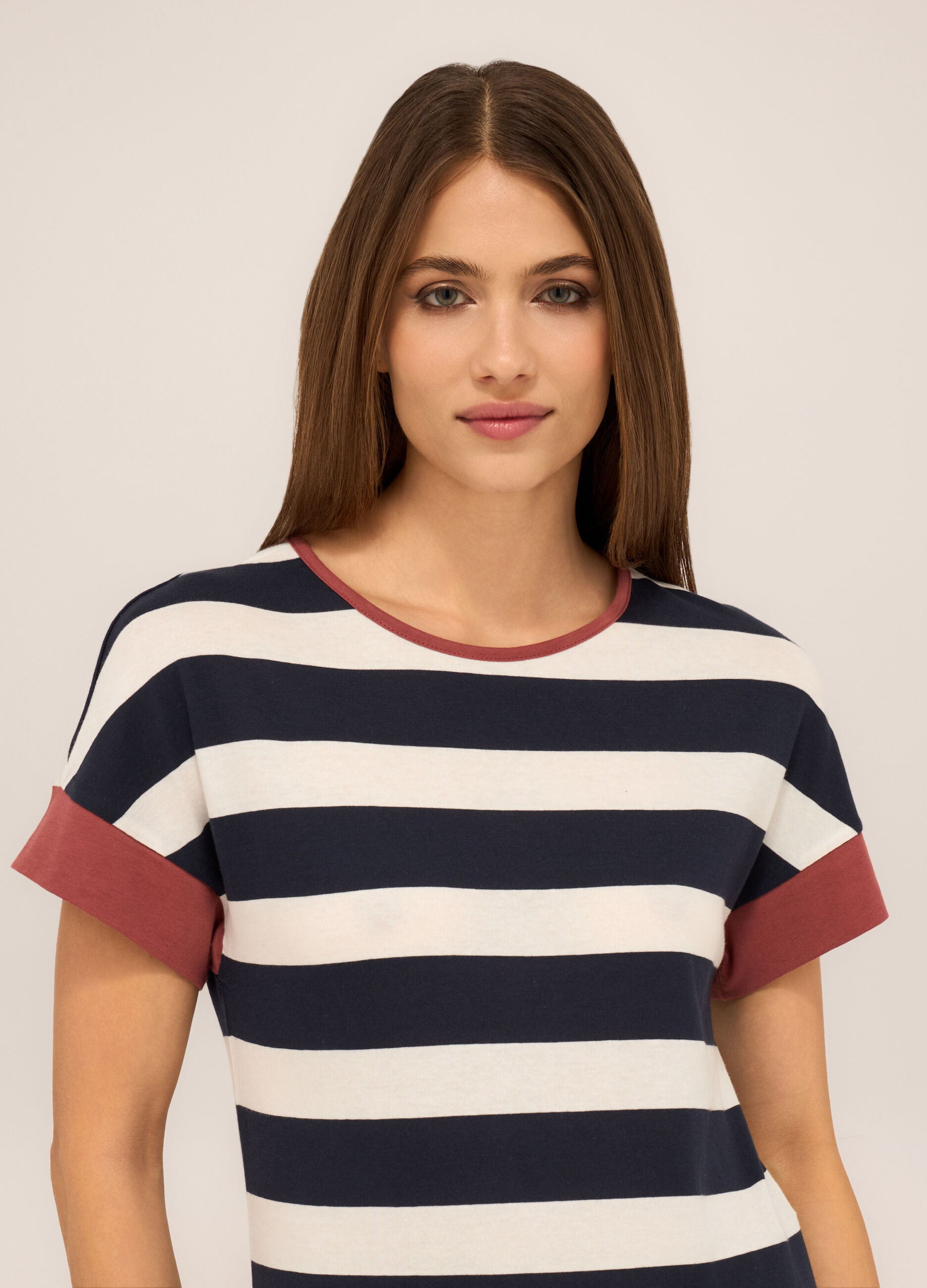 T-shirt in jersey di puro cotone donna_2