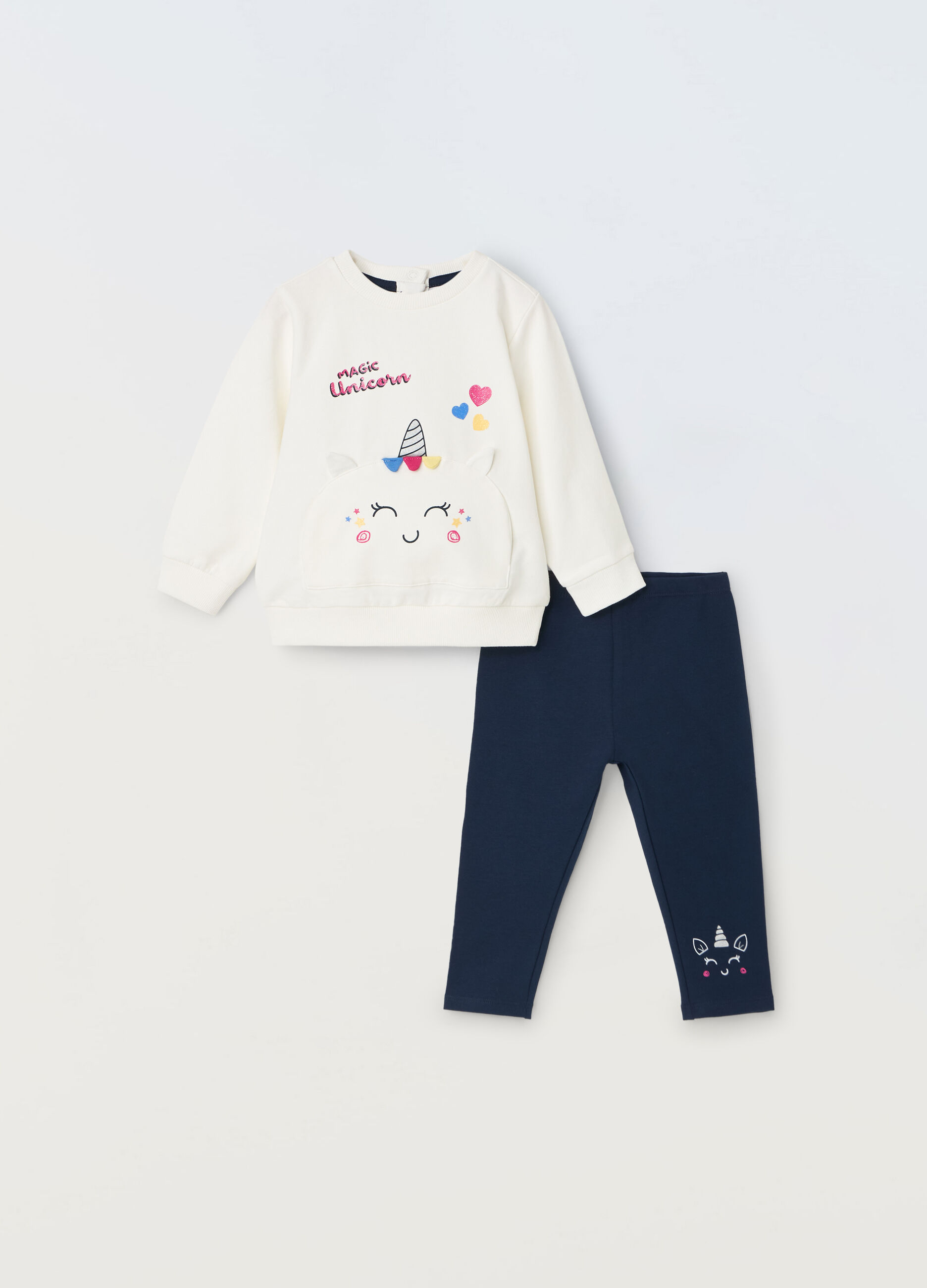 Jogging set in french terry stretch neonata_0