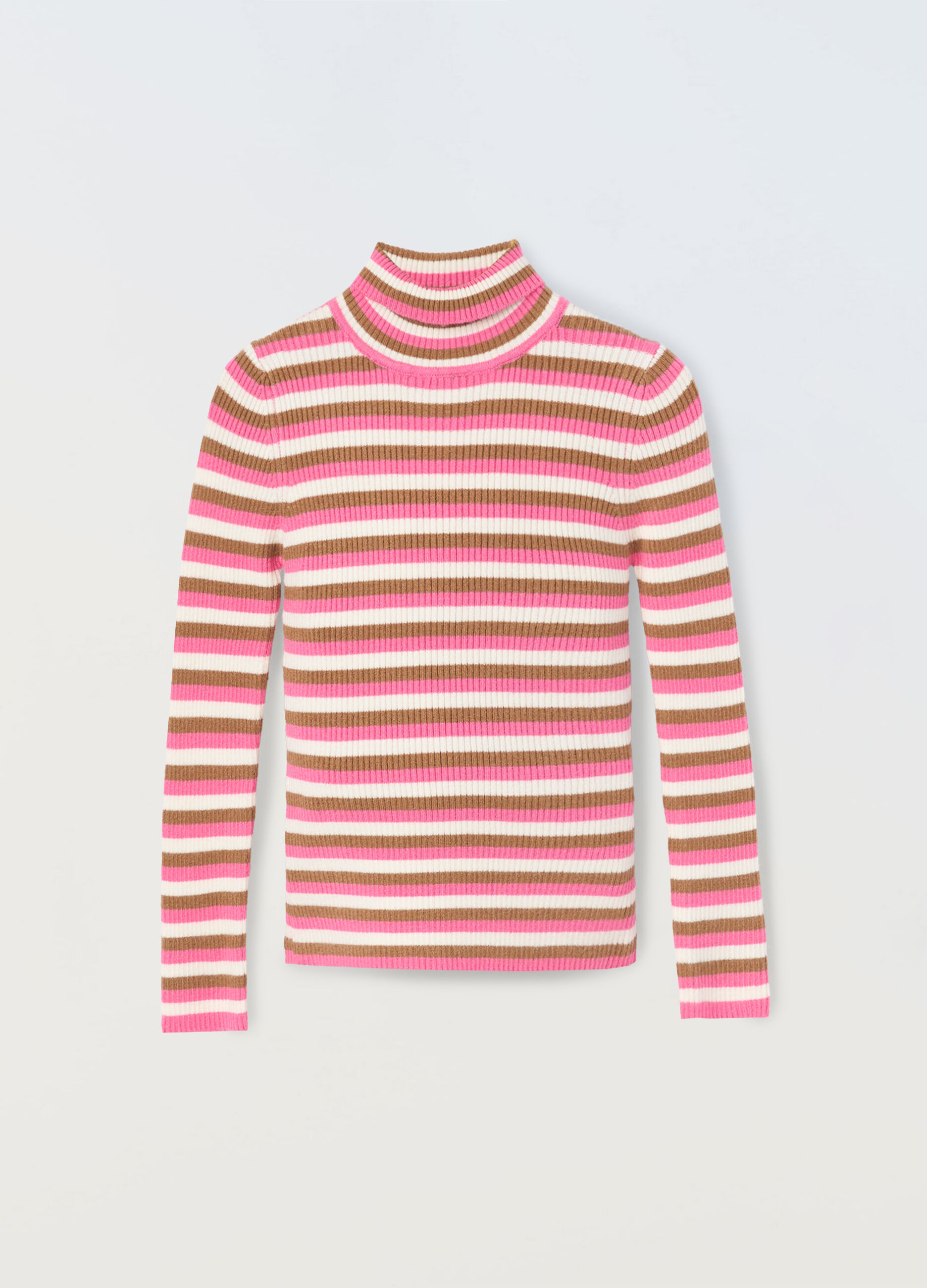 Lupetto misto viscosa a righe bambina_0