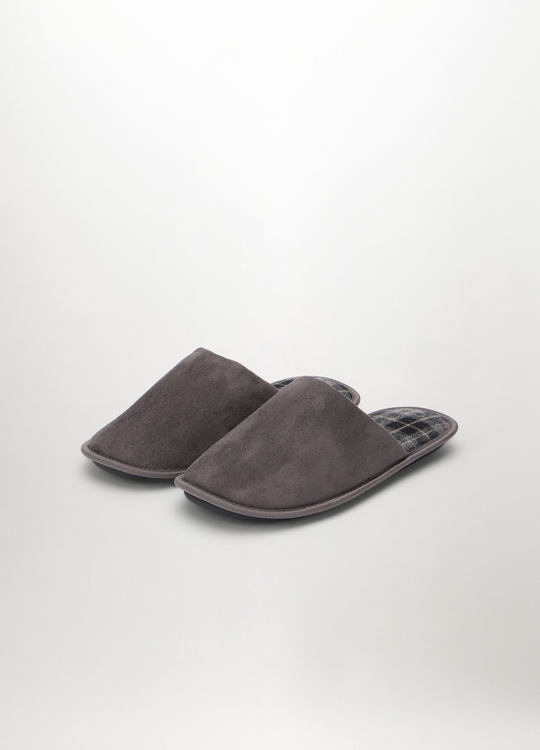 Pantofole con motivo a quadri uomo_1