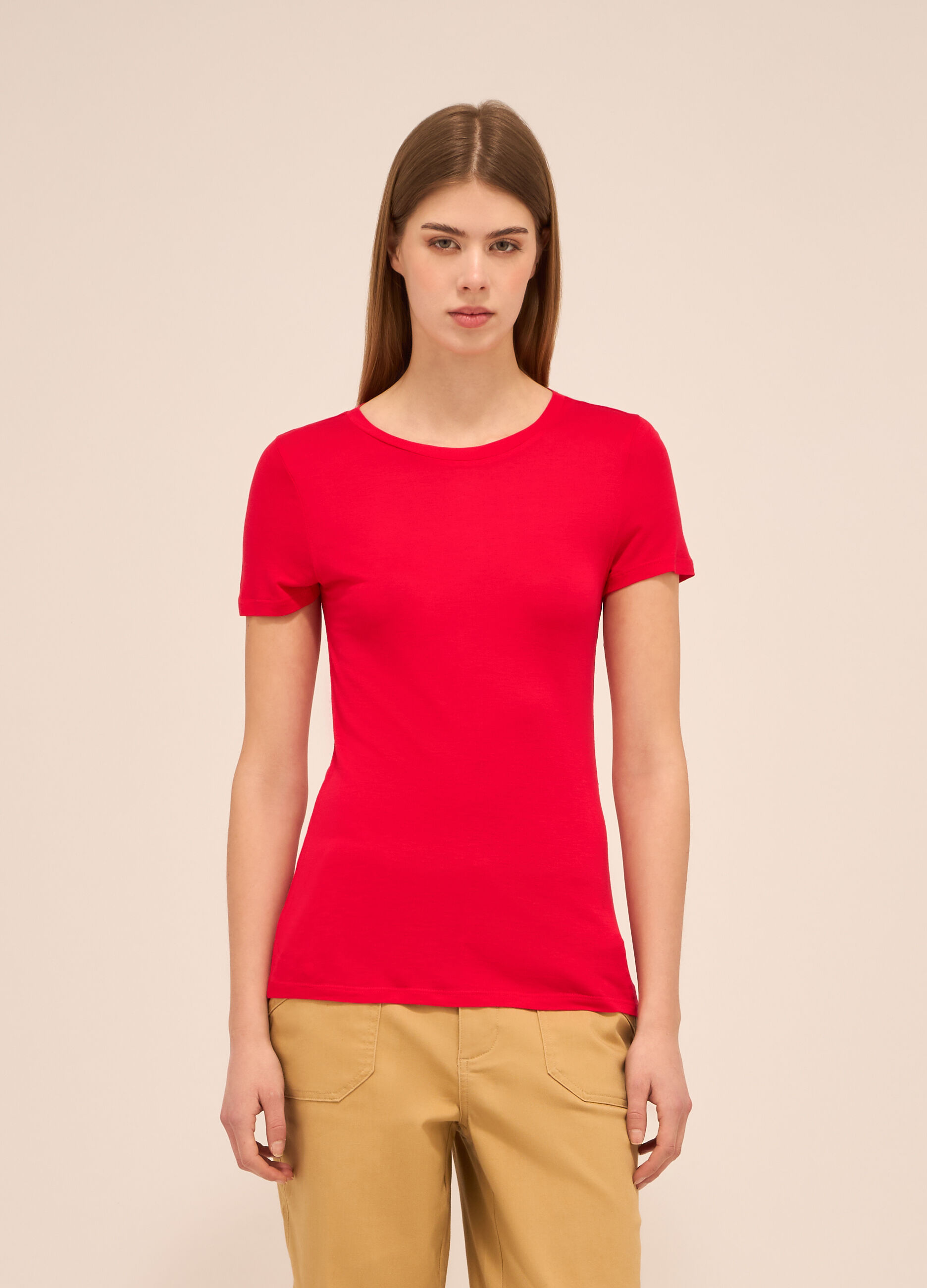 T-shirt in pura viscosa donna_0