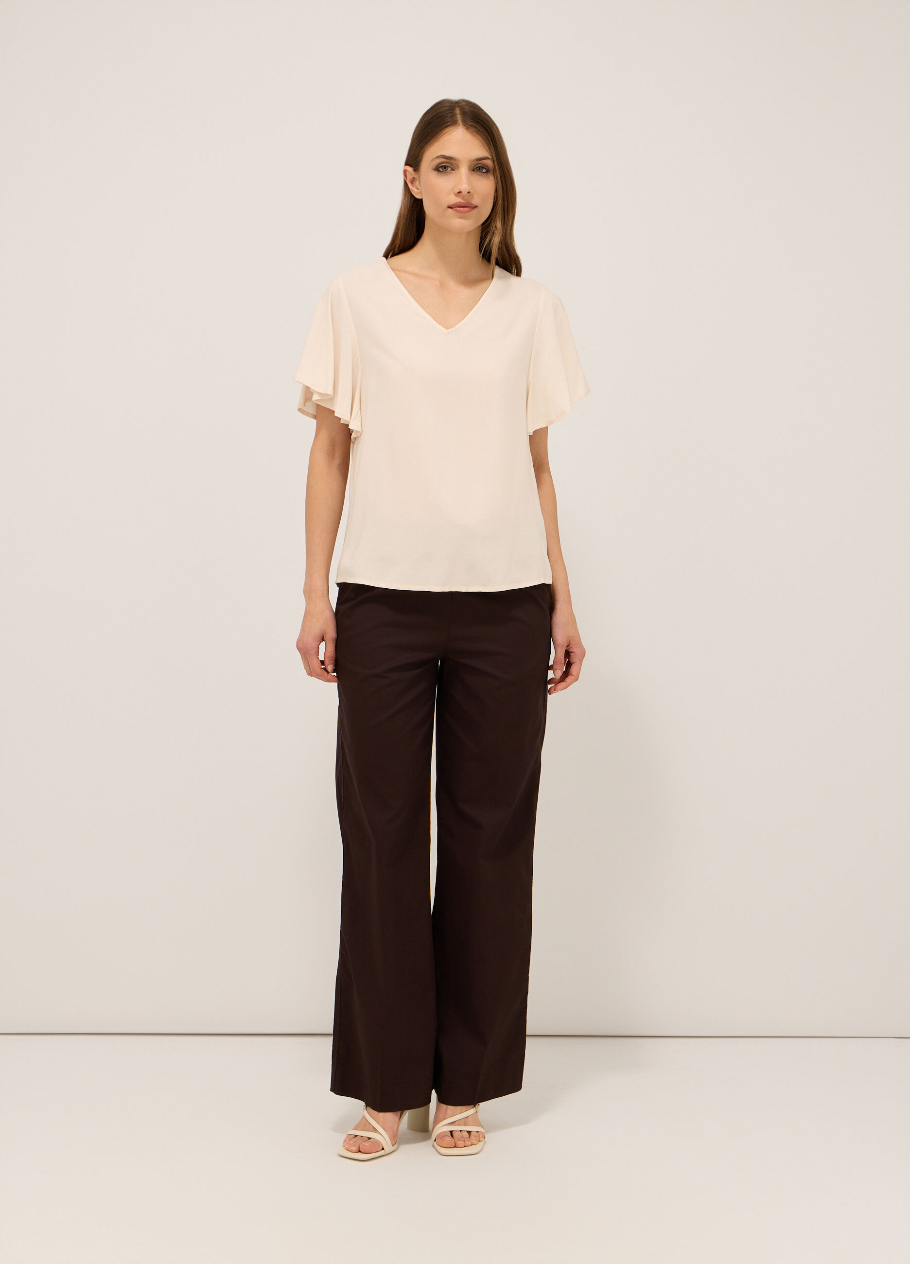 Jogger in twill di puro cotone donna