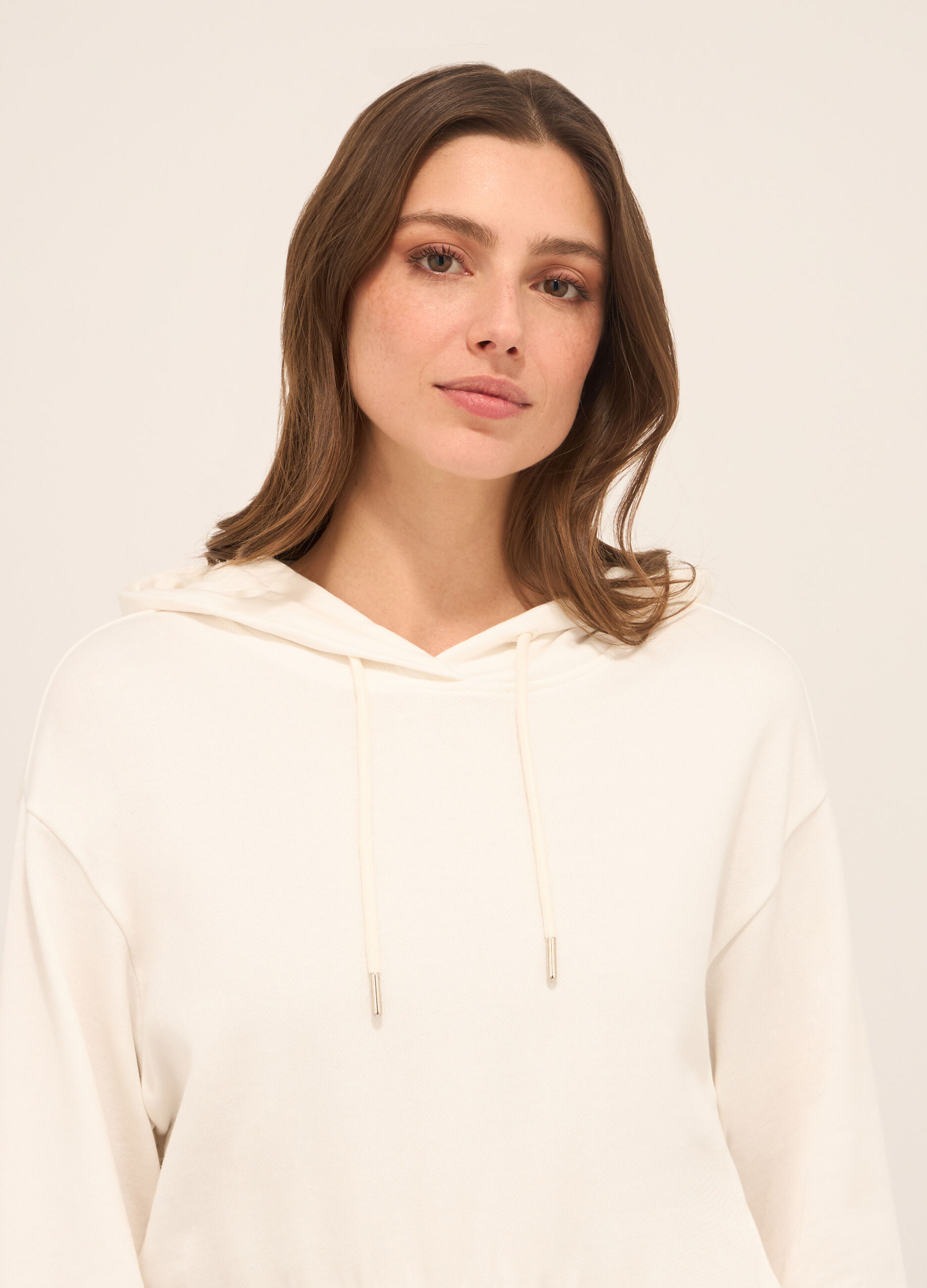 Felpa in french terry di puro cotone donna_2