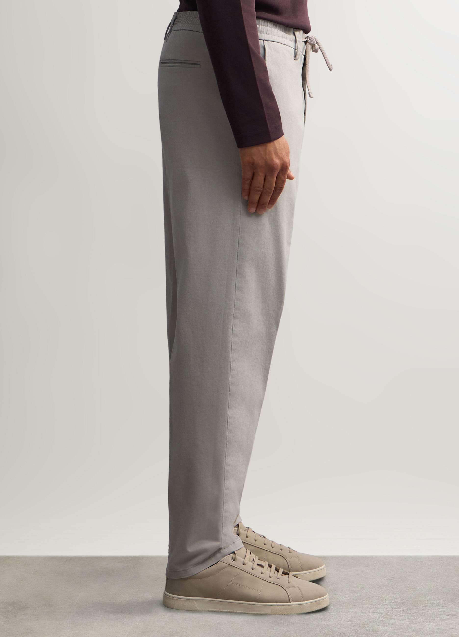 Pantalone chino relaxed fit con coulisse uomo_1
