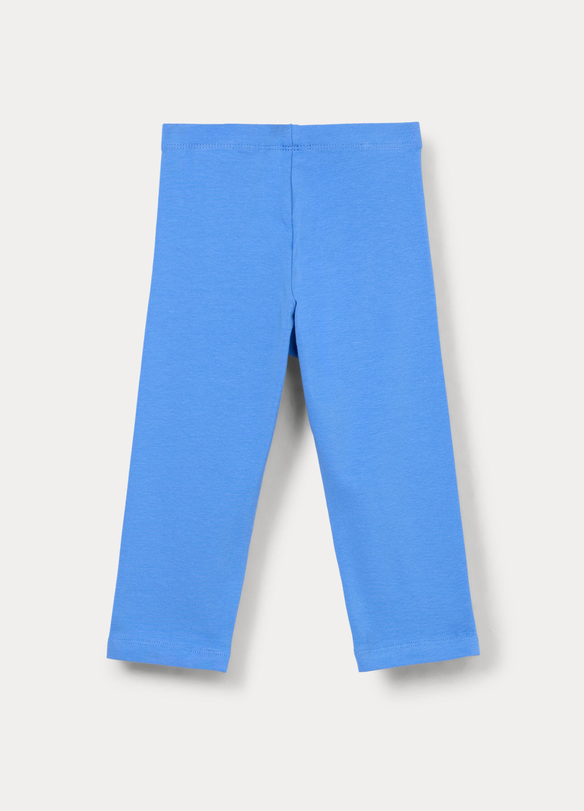 Leggings Capri slim fit in jersey di cotone stretch bambina_1