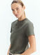 T-shirt girocollo stretch donna_3