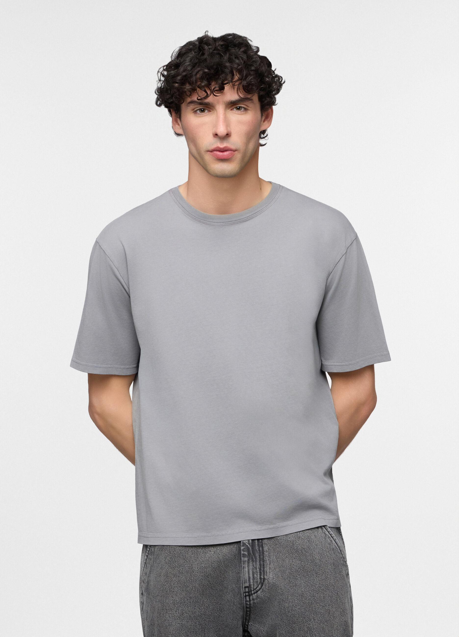 T-shirt loose fit in jersey di cotone uomo_0