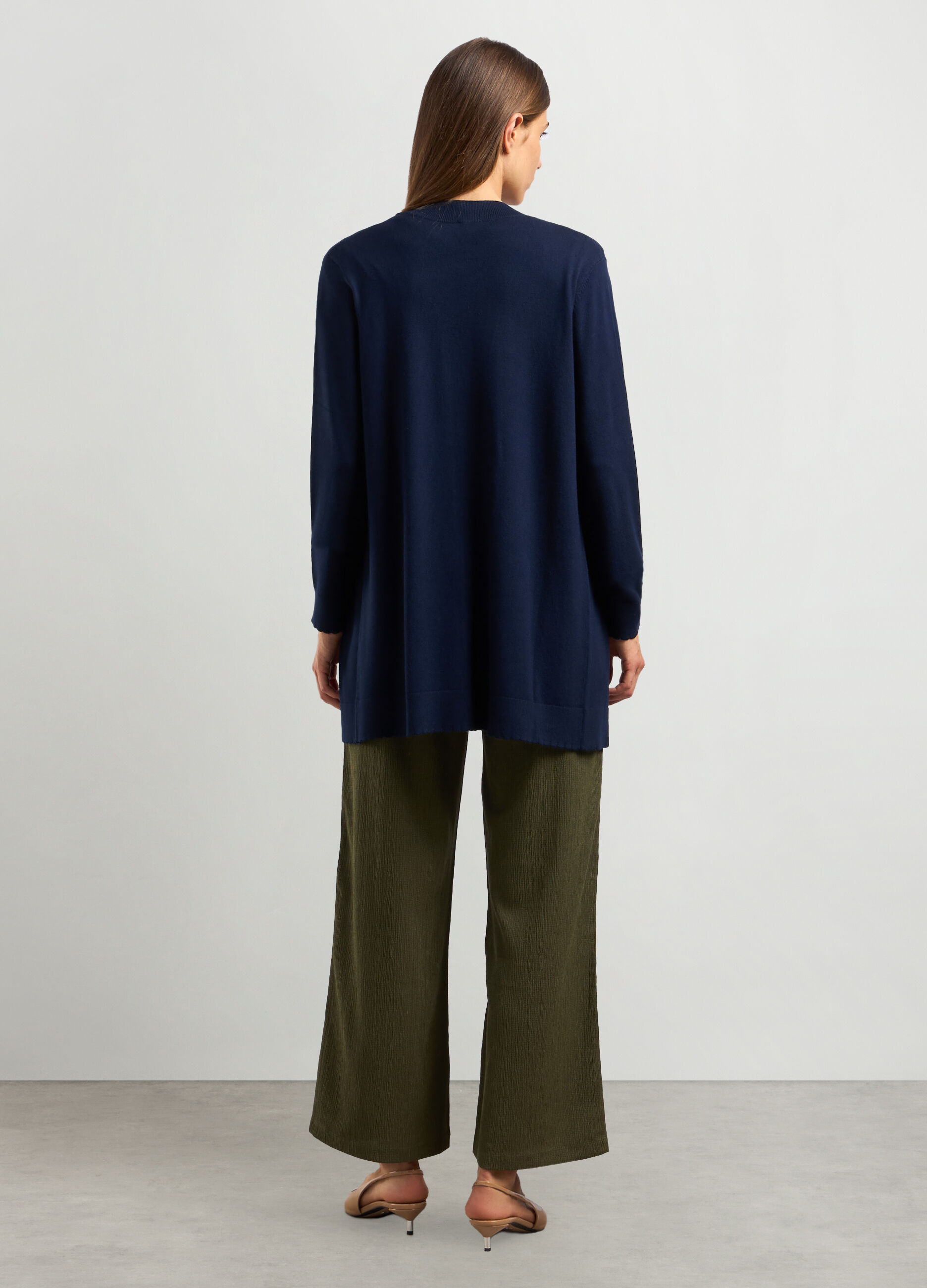 Cardigan aperto in misto viscosa donna_1