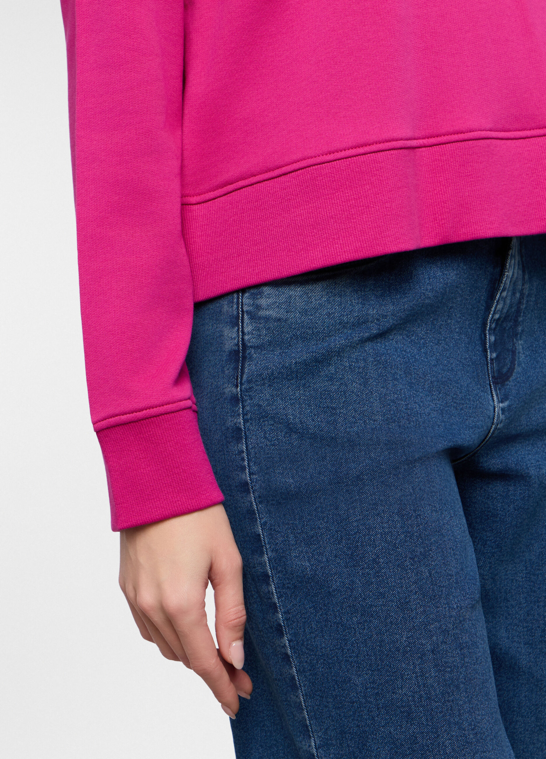 Felpa girocollo in french terry donna_2