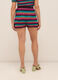 Shorts tricot a righe misto cotone donna_1