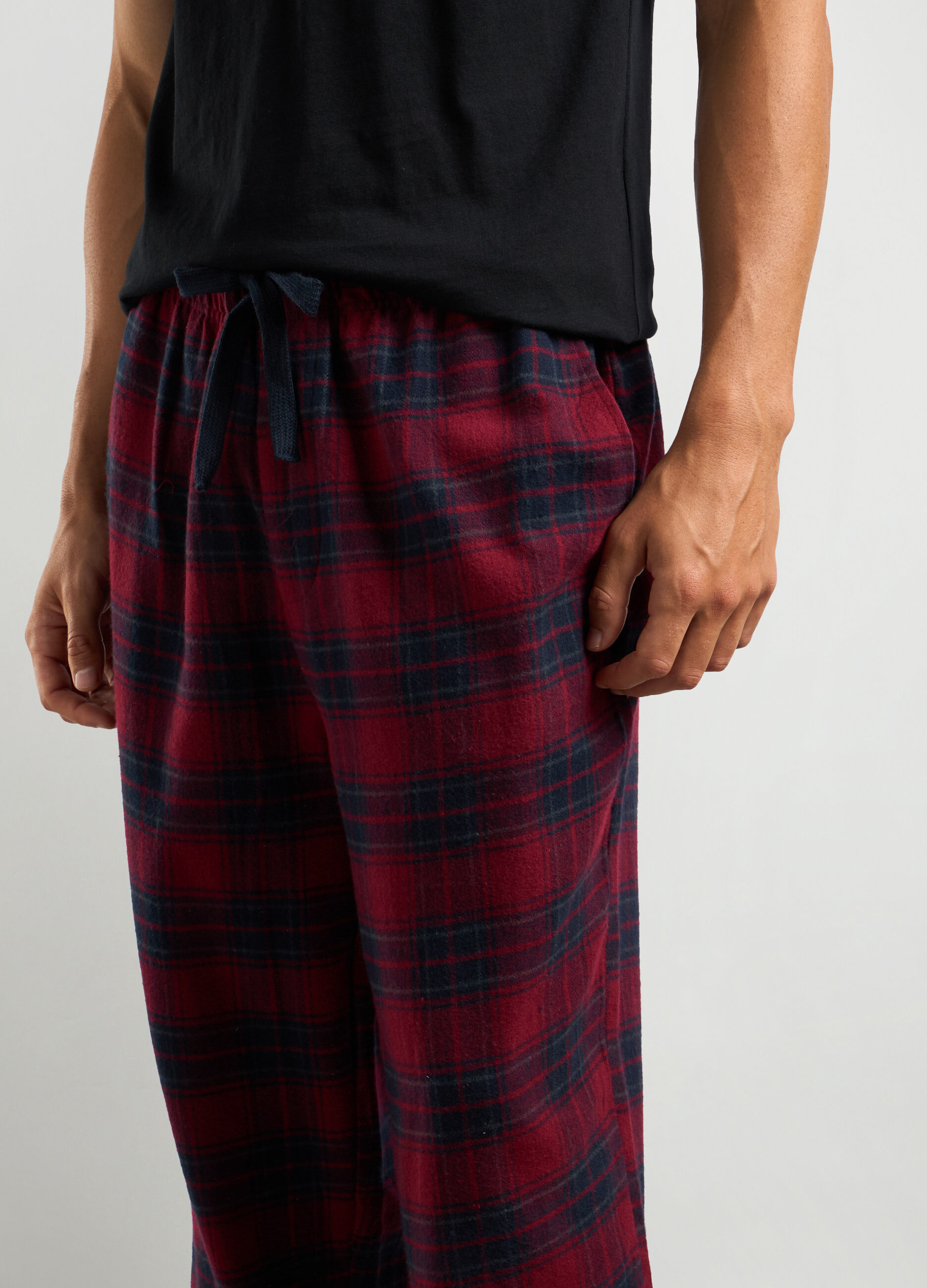 Pantaloni pigiama lunghi in flanella uomo_2