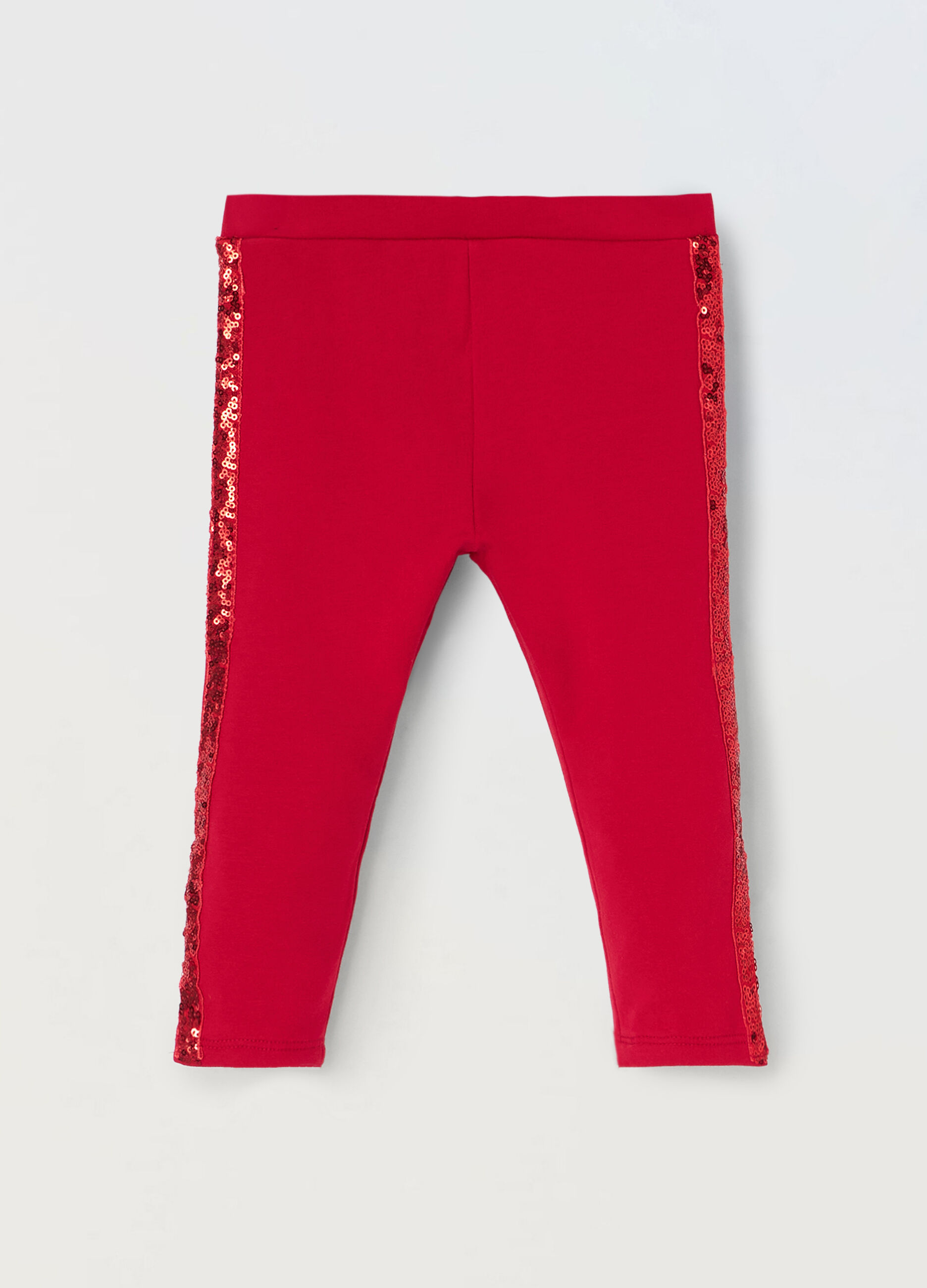 Leggings in cotone fleece stretch neonata_0