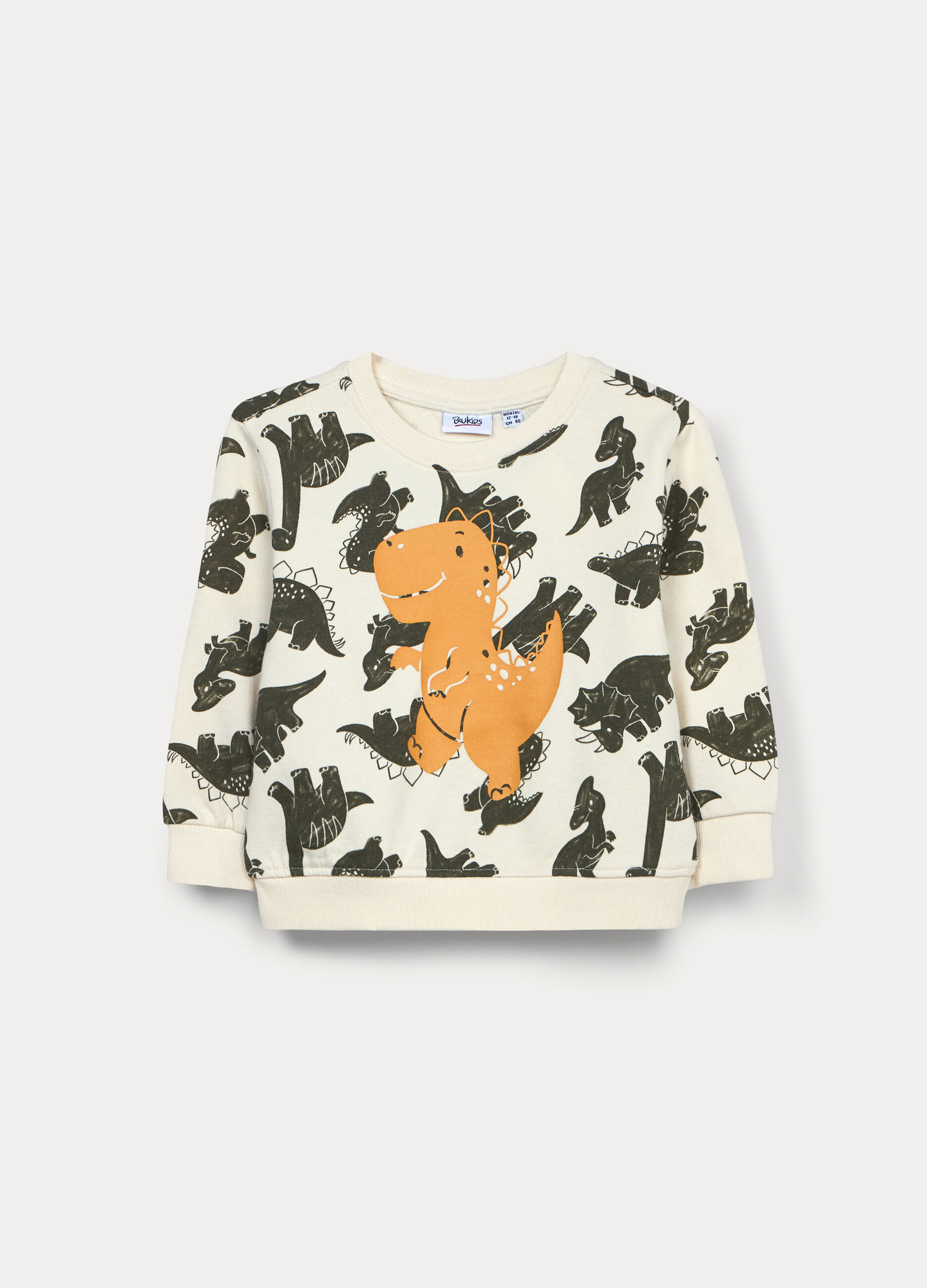 Felpa in french terry di puro cotone bimbo_0