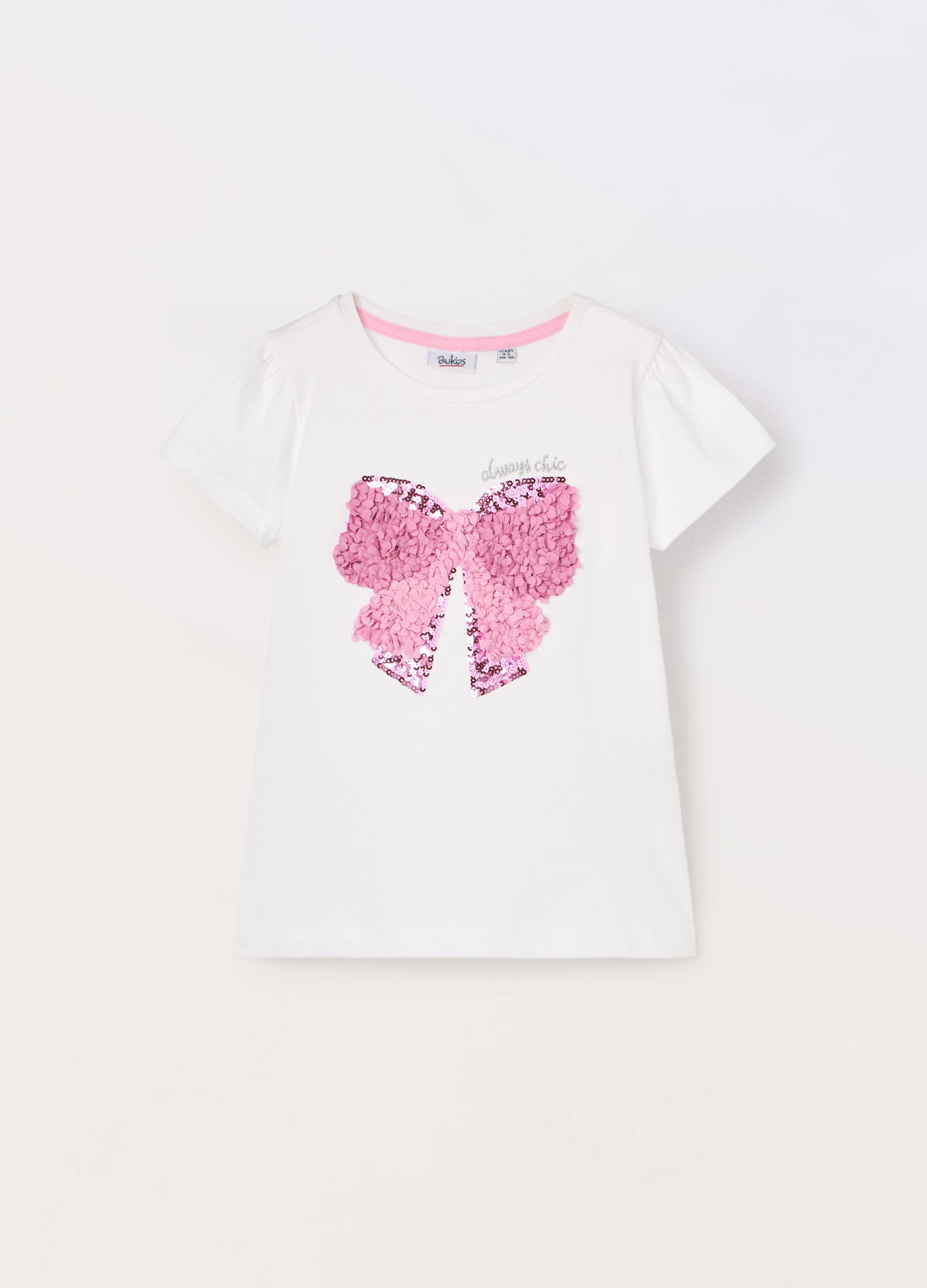 T-shirt in jersey di puro cotone bambina_0