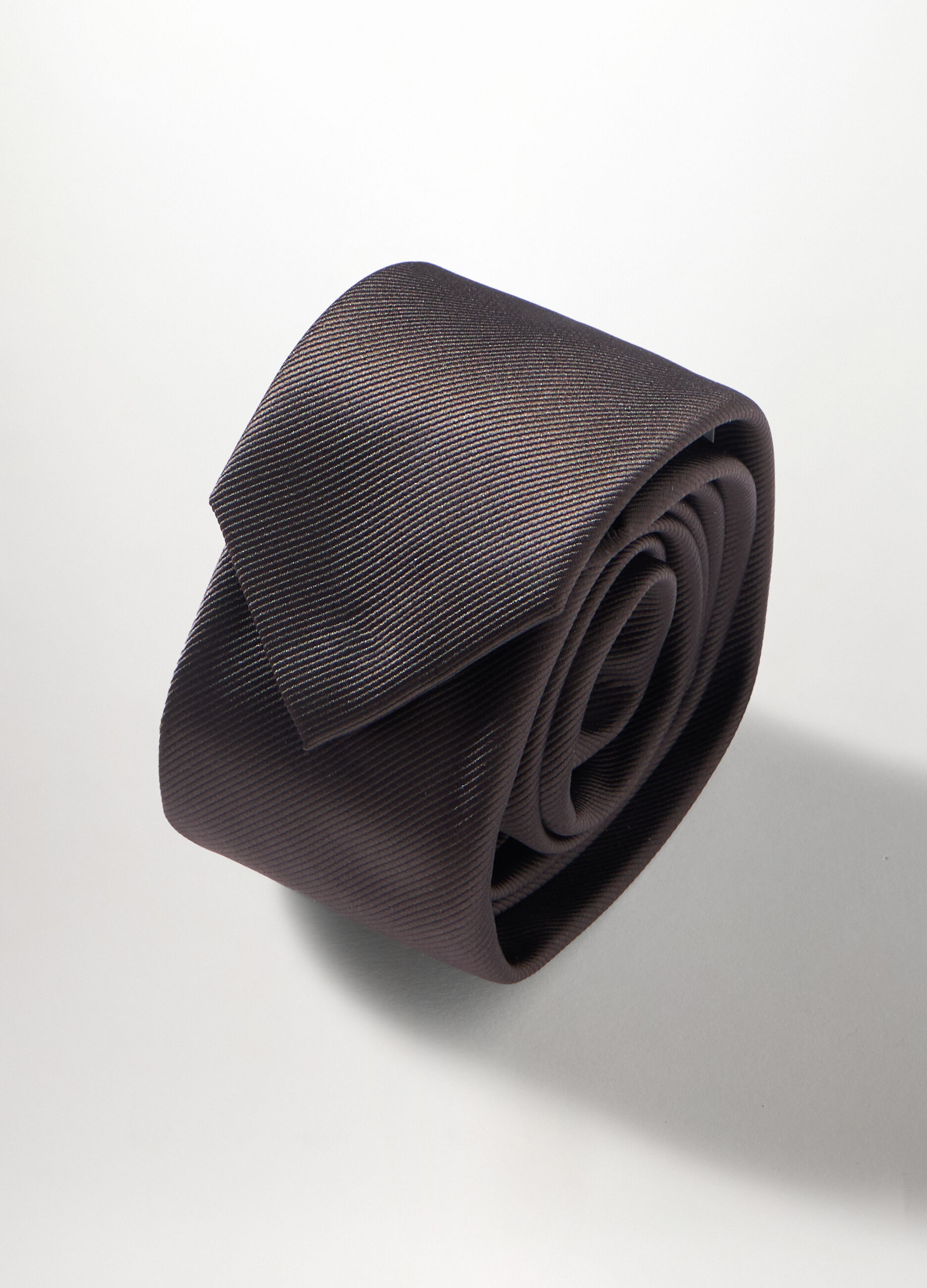 Cravatta slim effetto twill uomo_1