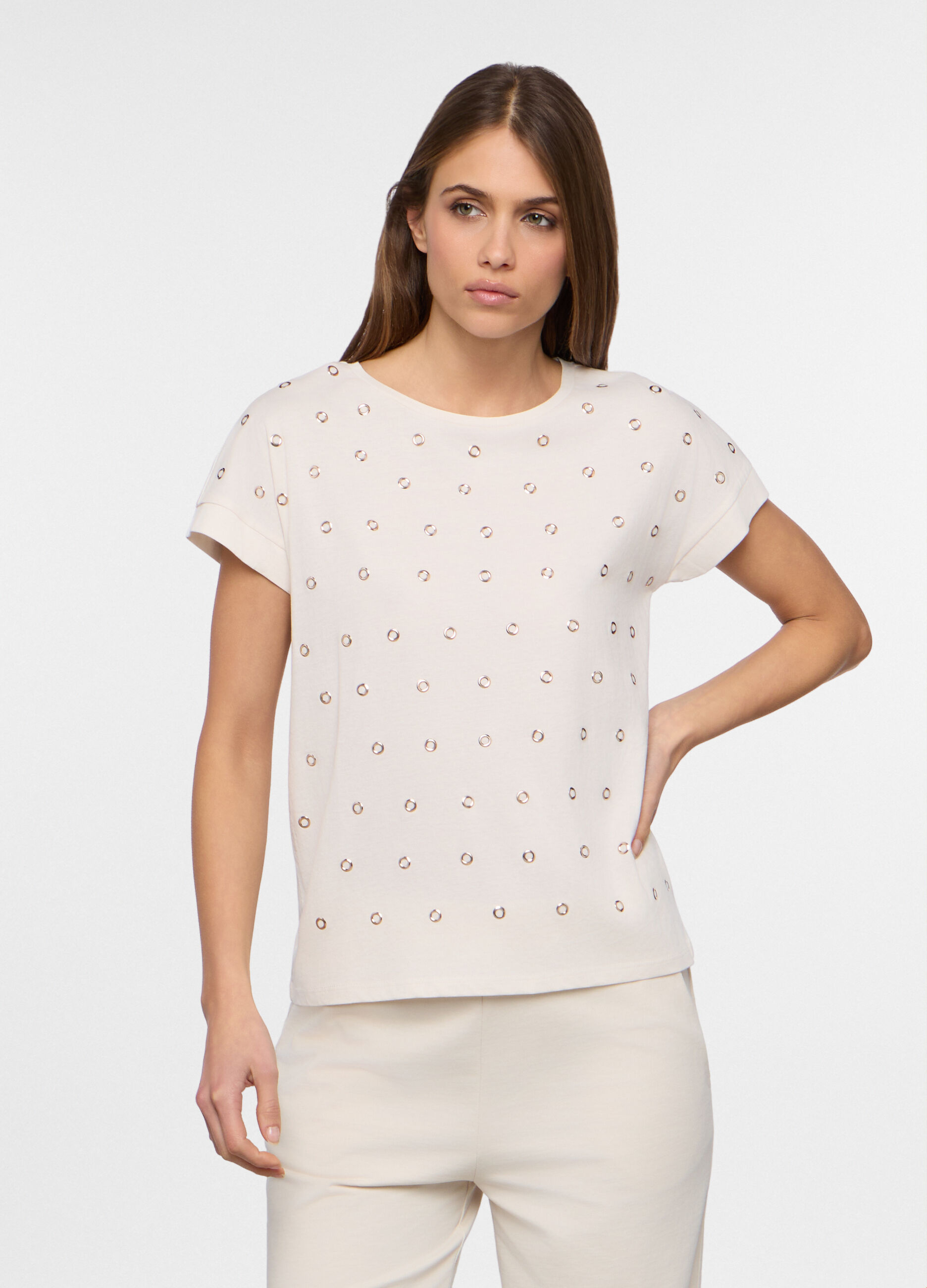 T-shirt girocollo donna_0
