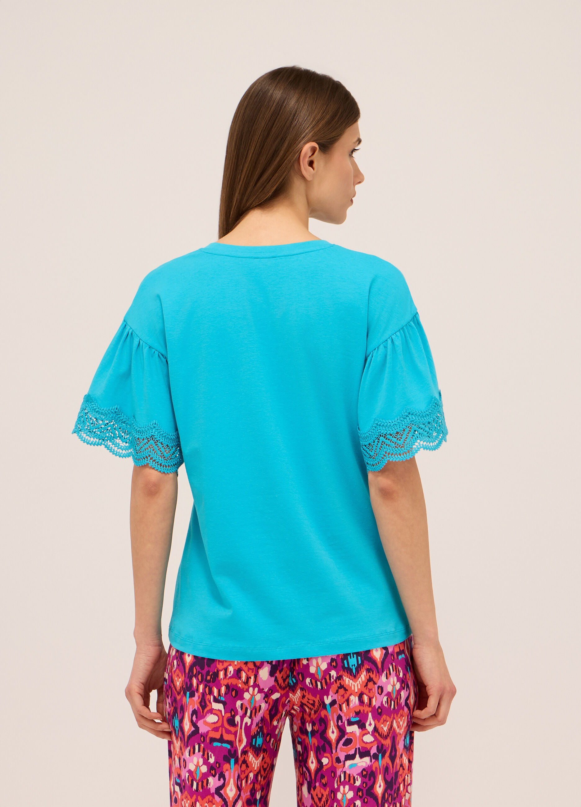 T-shirt in cotone stretch donna_1