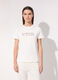 T-shirt con strass in cotone stretch donna_1