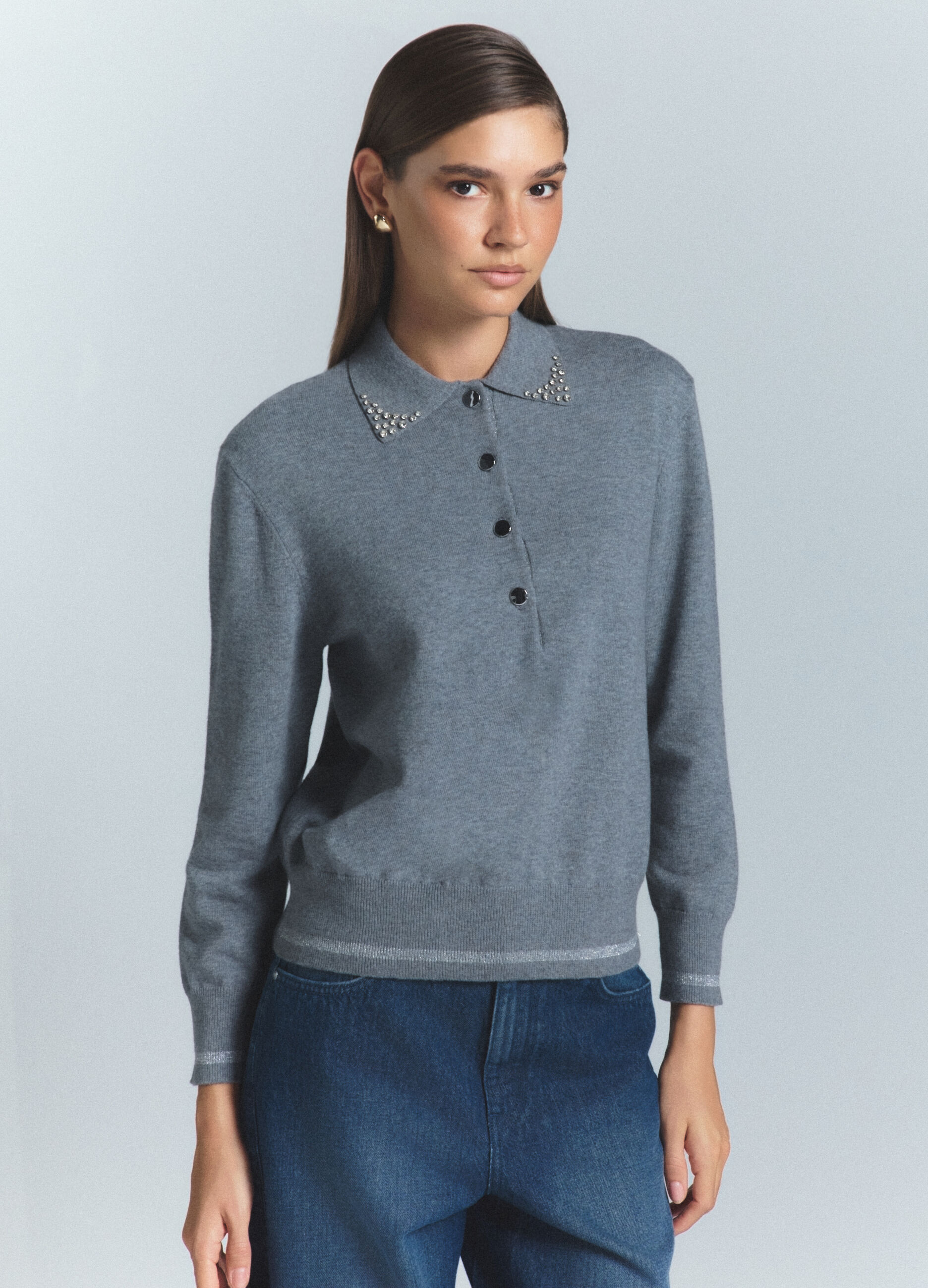 Polo in maglia rasata donna_1