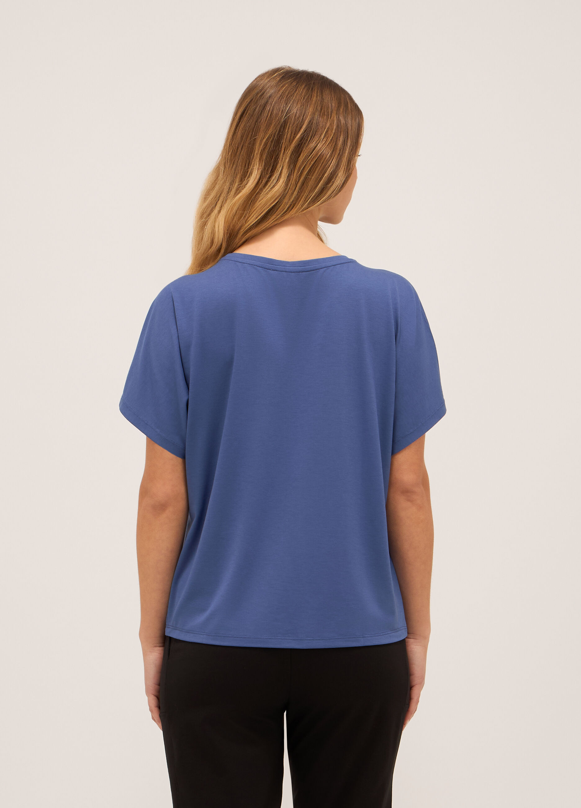 T-shirt in jersey di misto viscosa donna_1