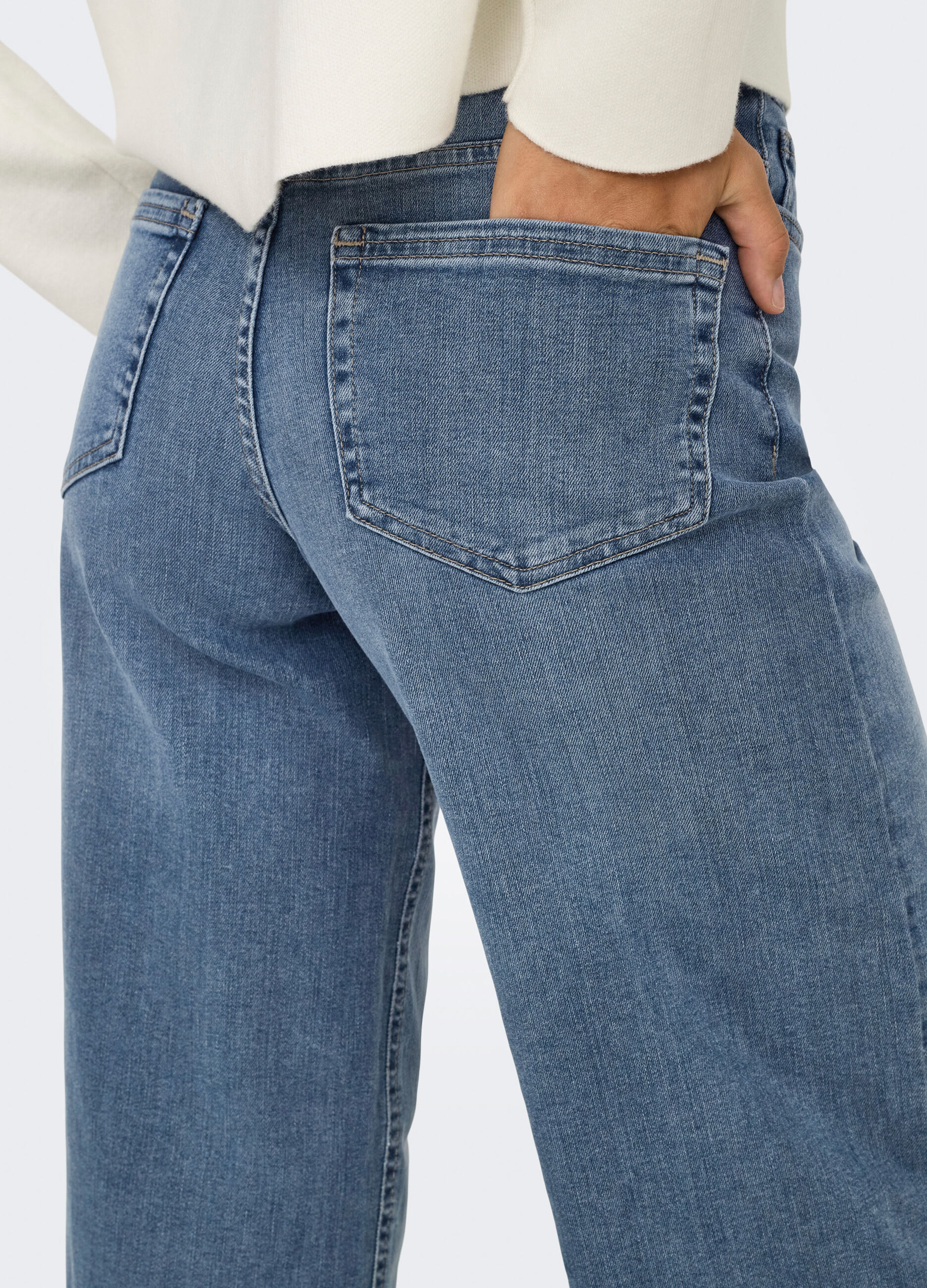 Pantaloni in denim wide leg donna_4