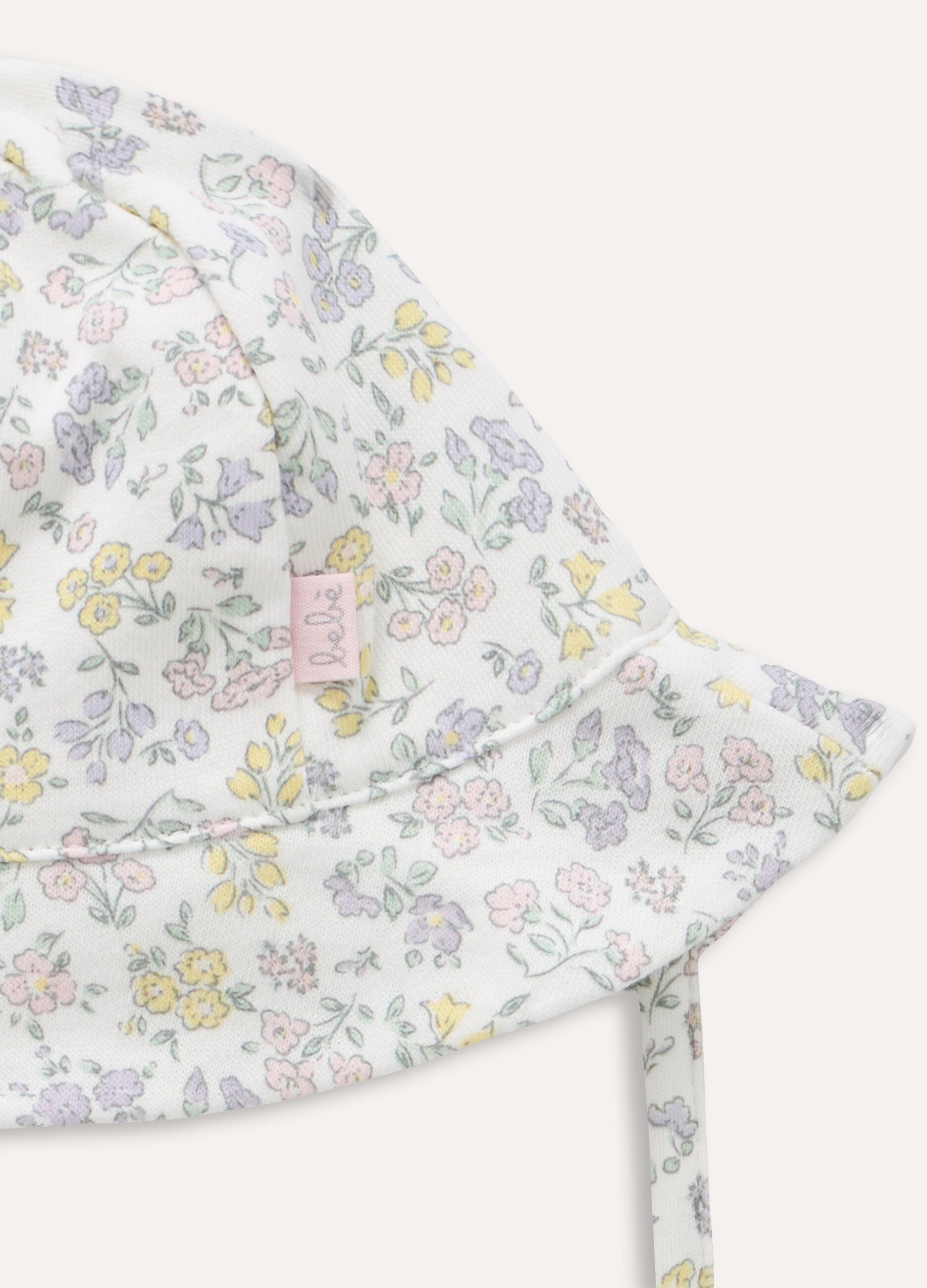 Cappello con laccetti in puro cotone neonata_1