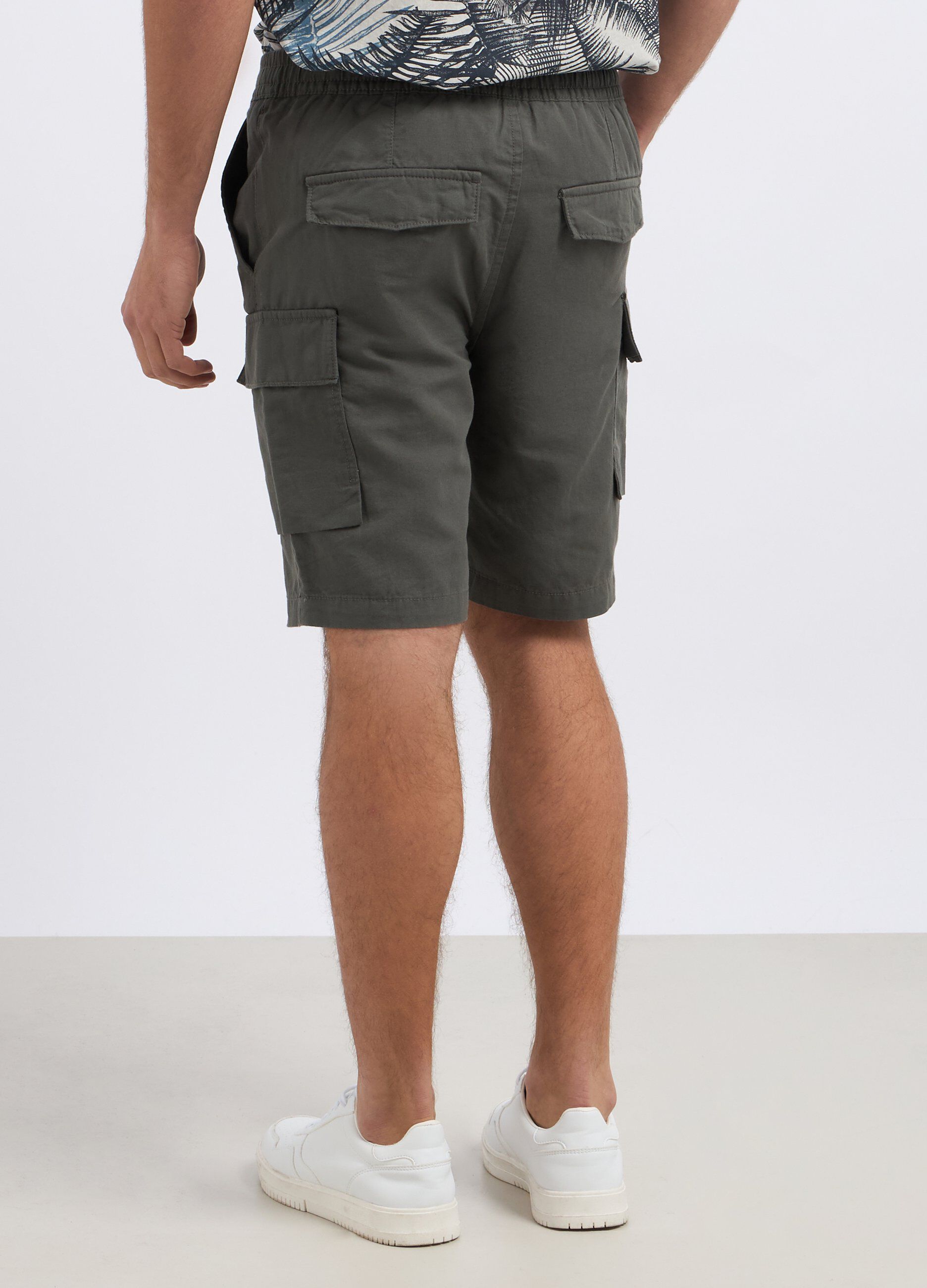 Bermuda cargo in misto lino uomo_1