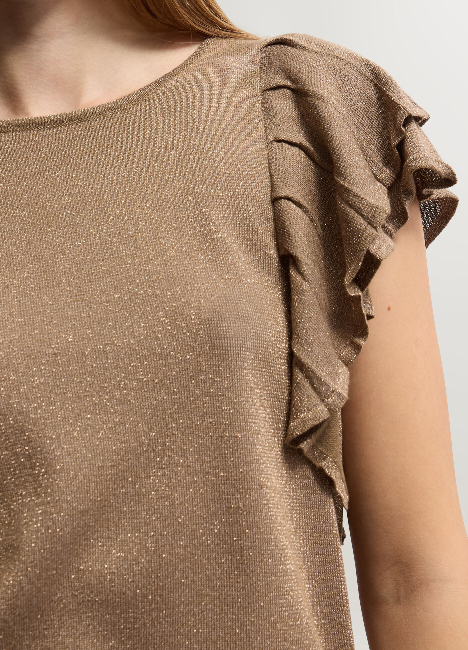 Maglia girocollo rasata donna_2