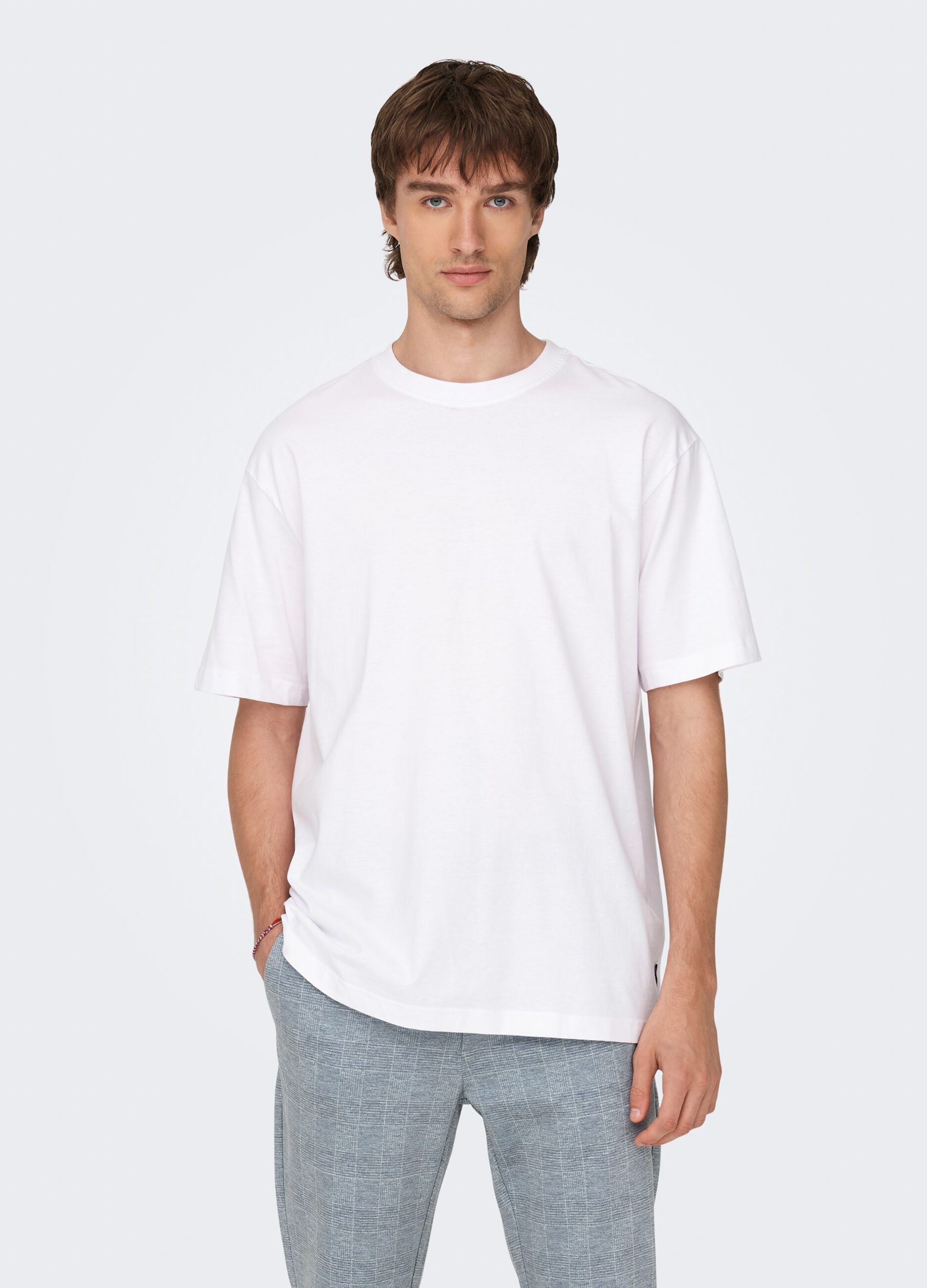 T-shirt girocollo in jersey uomo_0