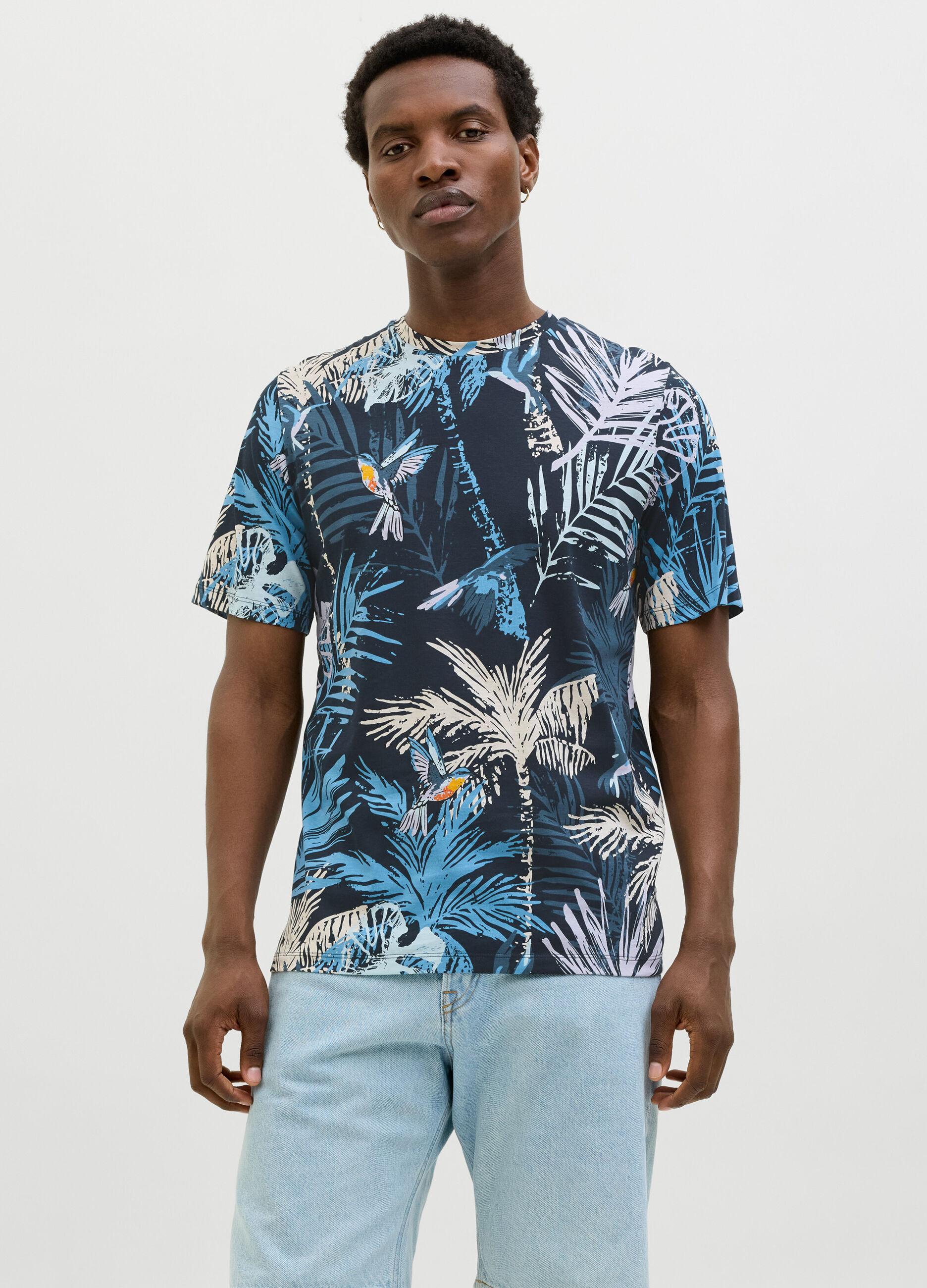 T-shirt standard fit con stampa uomo_0