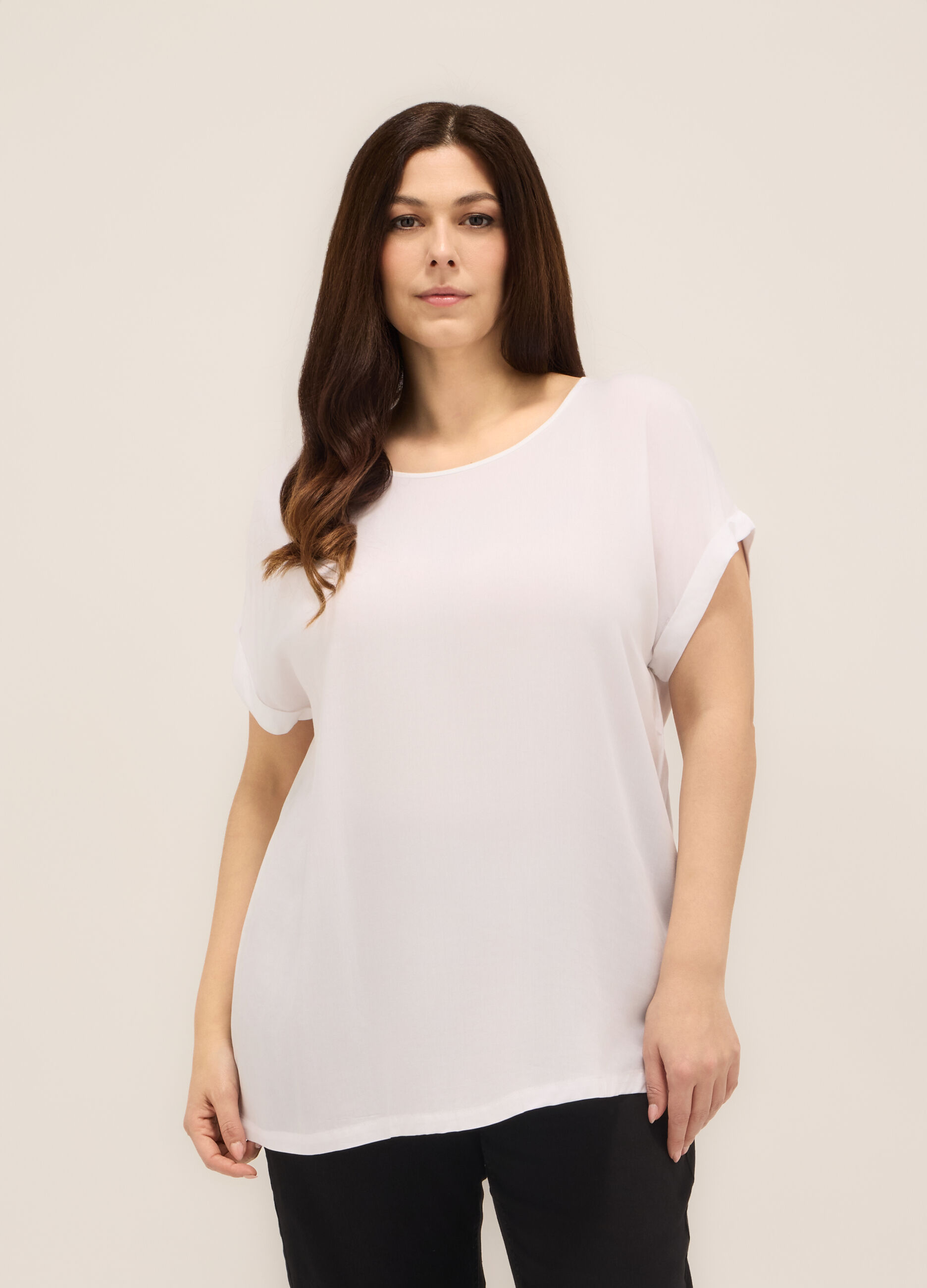 T-shirt in jersey di pura viscosa donna_0