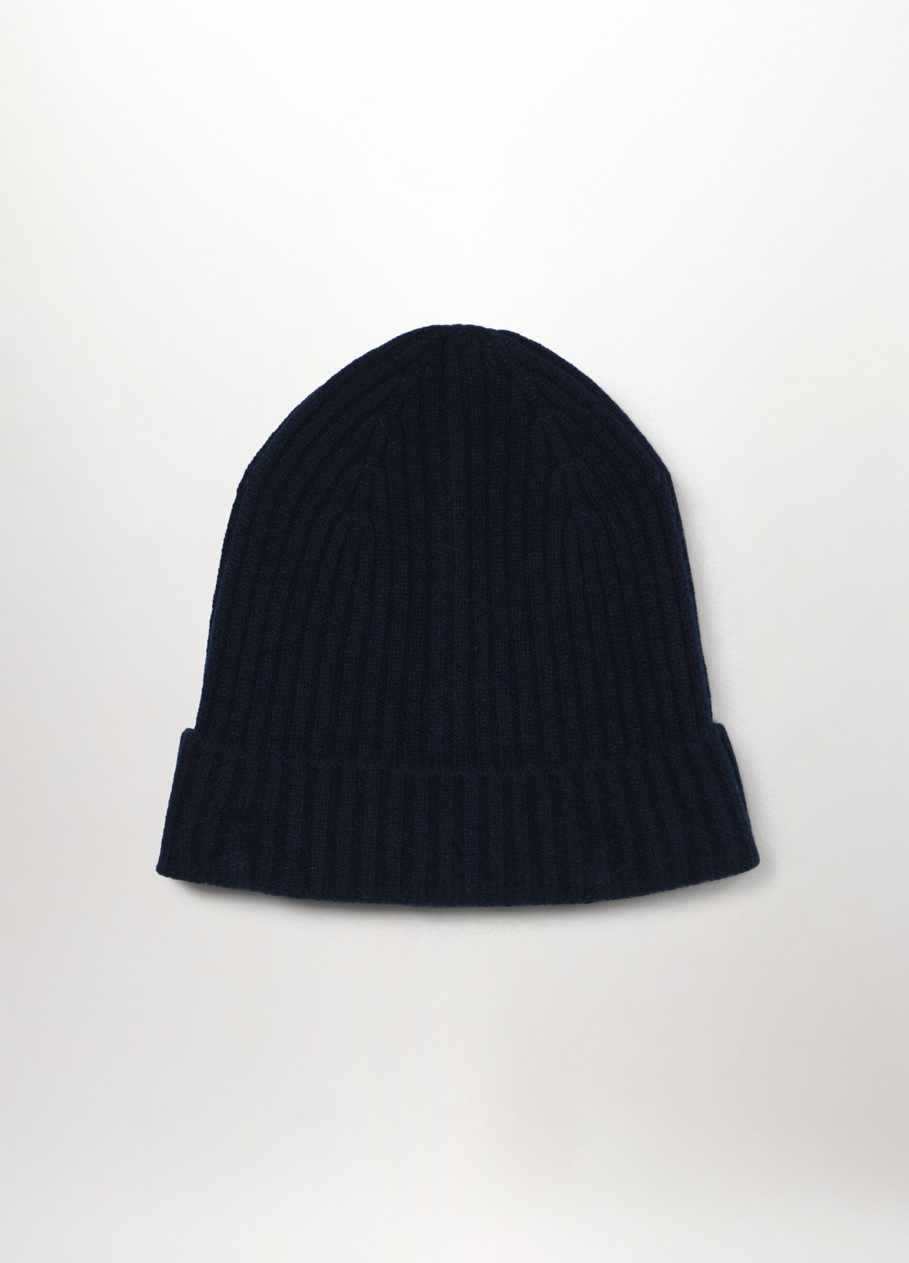 Berretto in cashmere a coste uomo_0